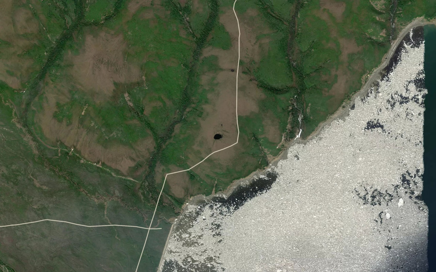 Satellite map of the Ozero Krugloye
