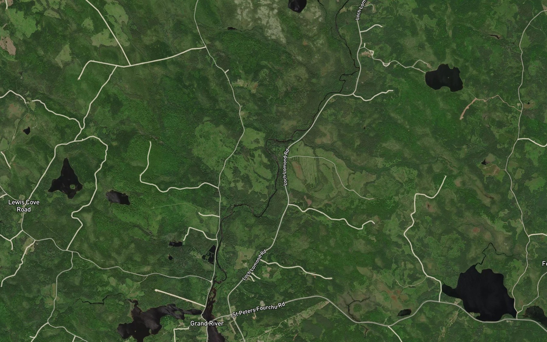 Satellite map of the Murchison Brook