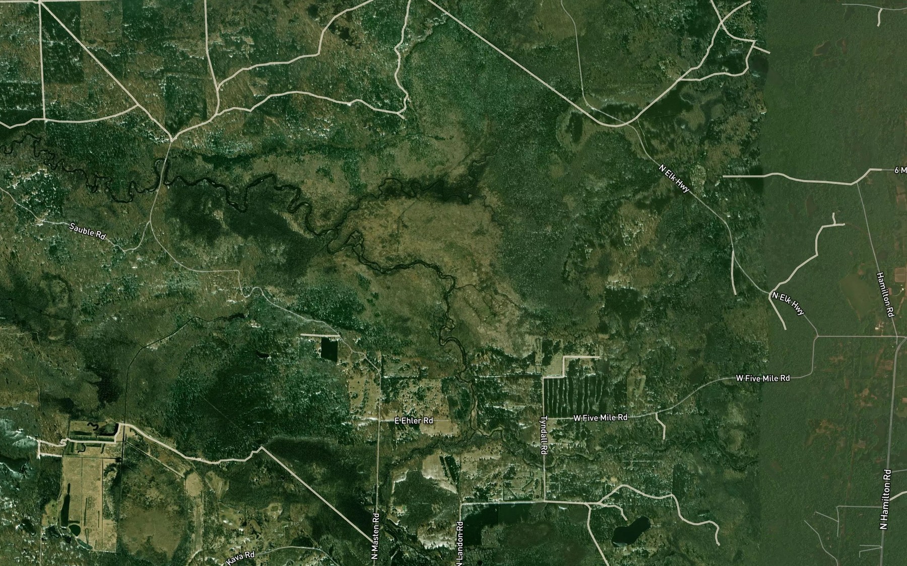 Satellite map of the Black Creek