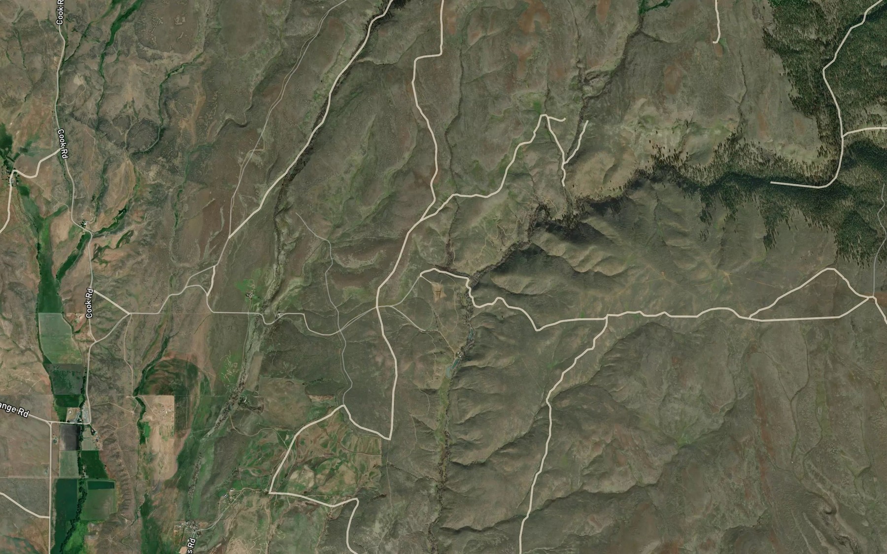 Satellite map of the Phillips Ditch