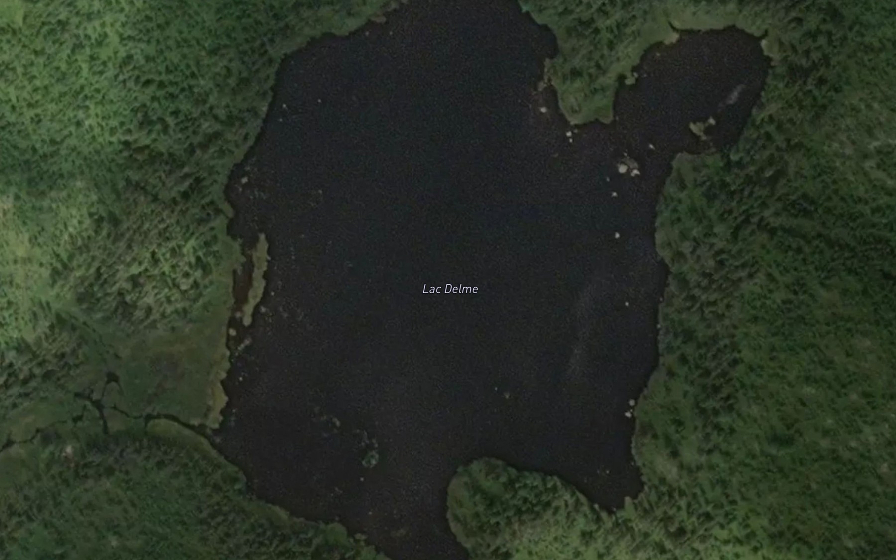 Satellite map of the Lac Delme