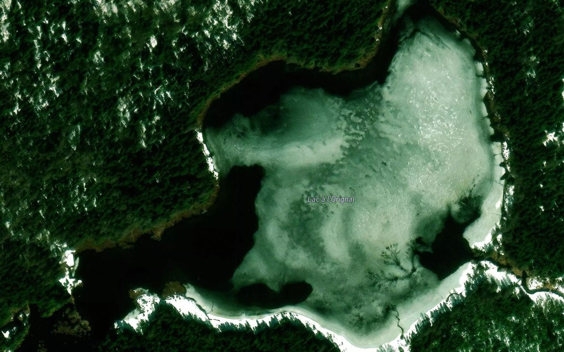 Satellite map of the Lac a l'Orignal