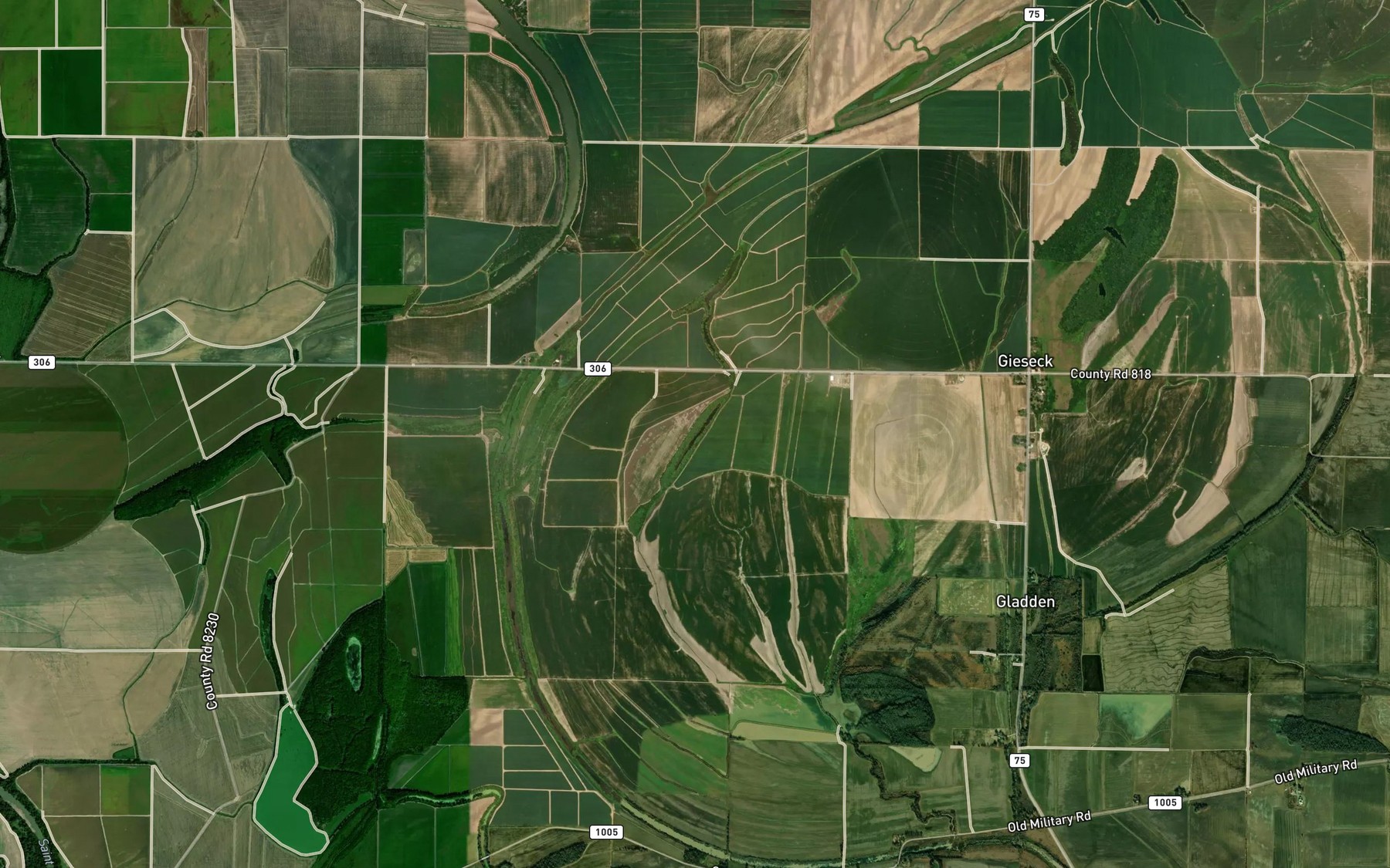 Satellite map of the Anderson Lake