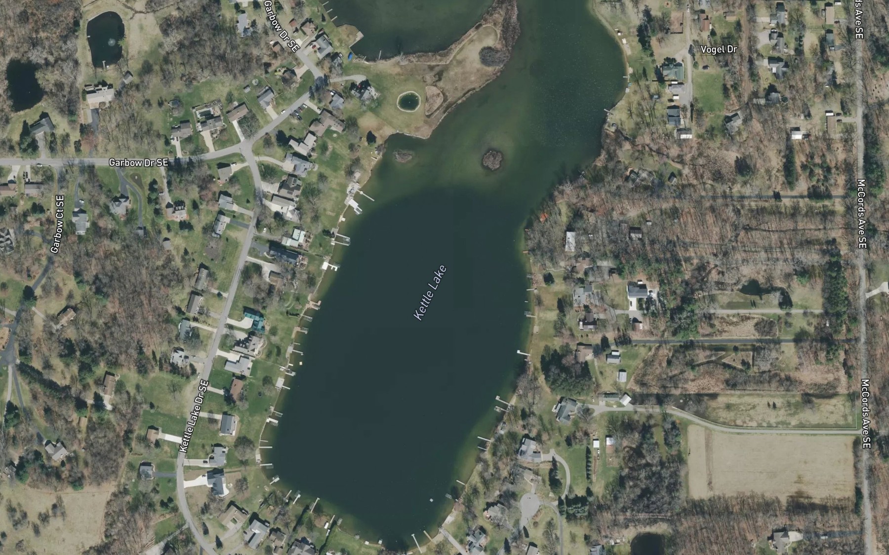 Satellite map of the Kettle Lake