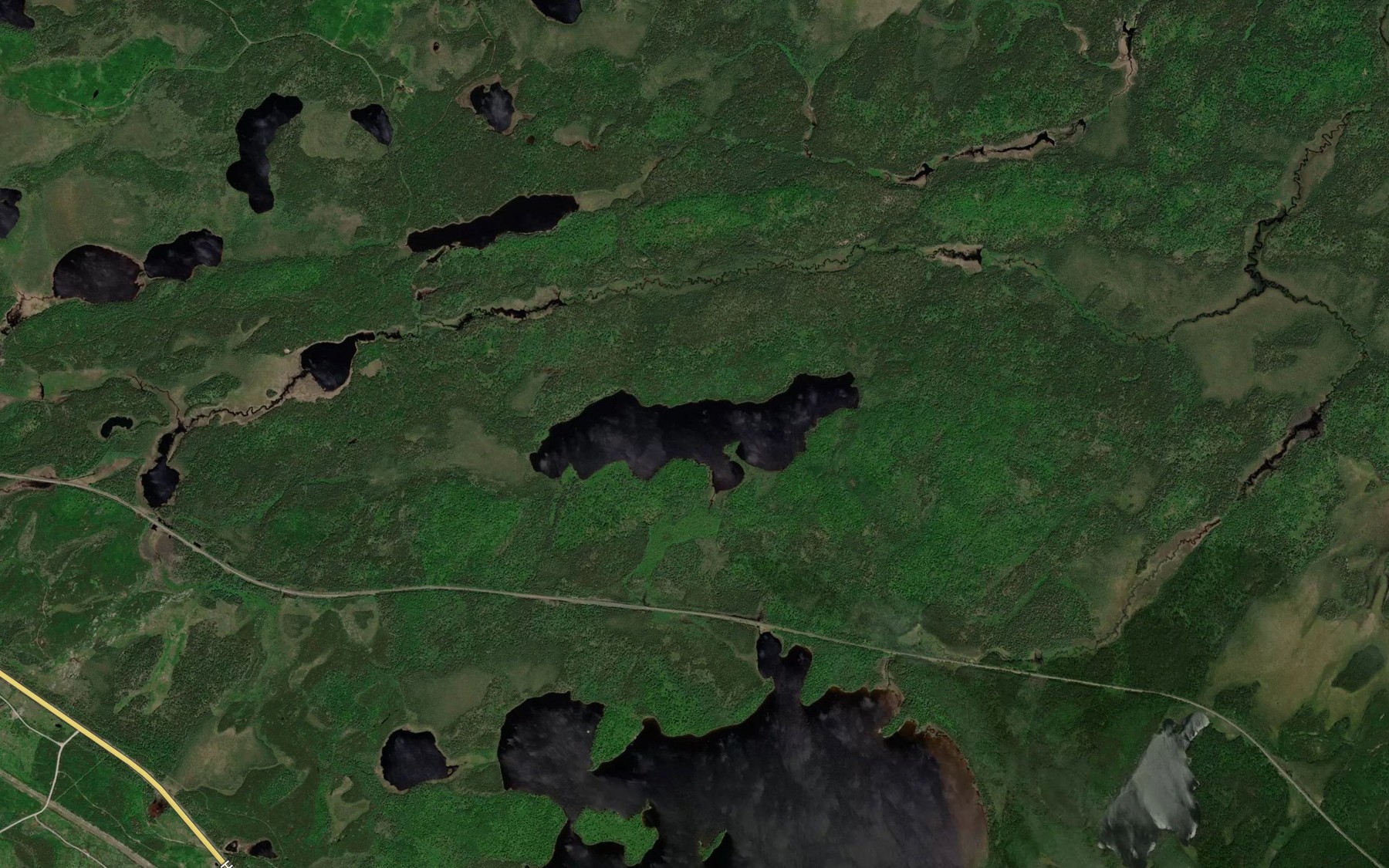 Satellite map of the Wink Lake