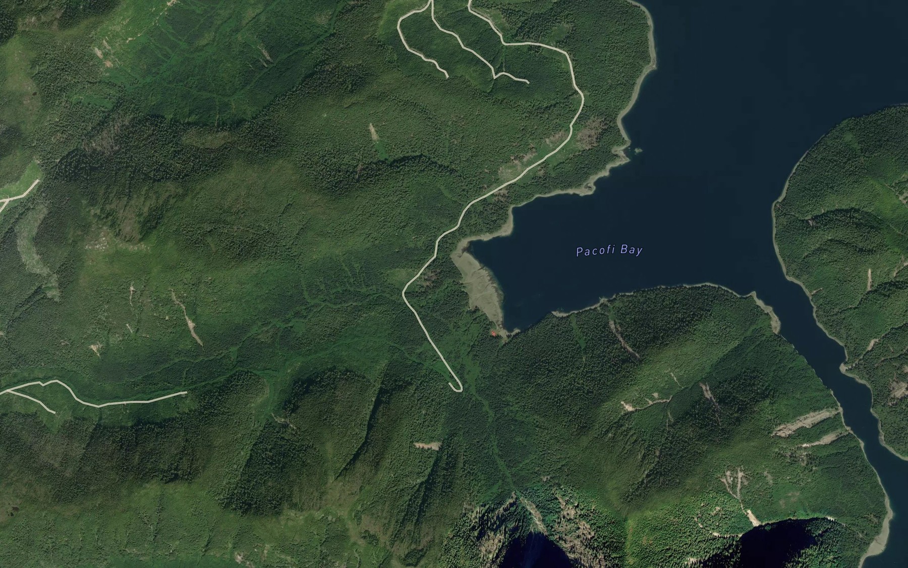 Satellite map of the Pacofi Creek