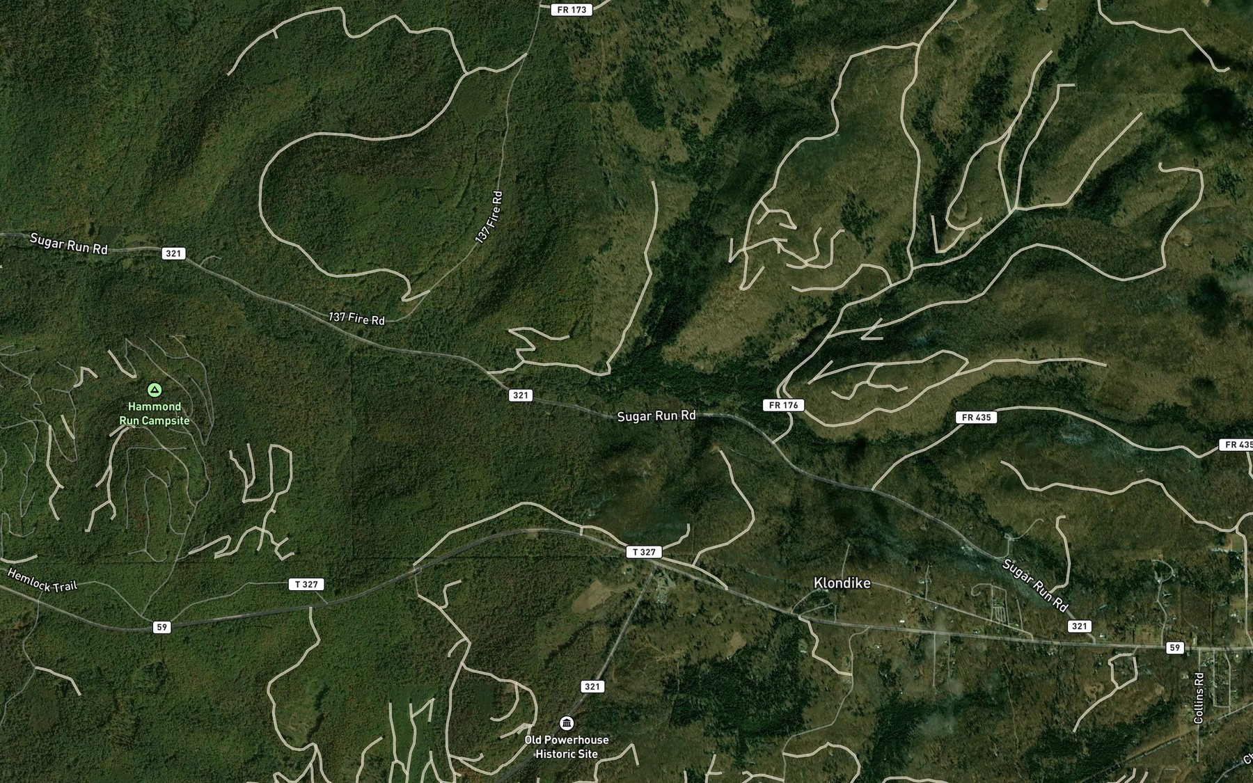 Satellite map of the Linn Brook