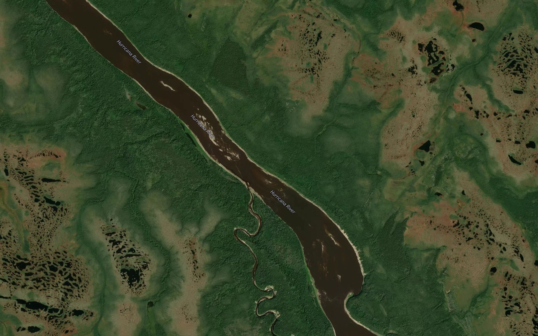 Satellite map of the Rapides Ekomadadjiwanag