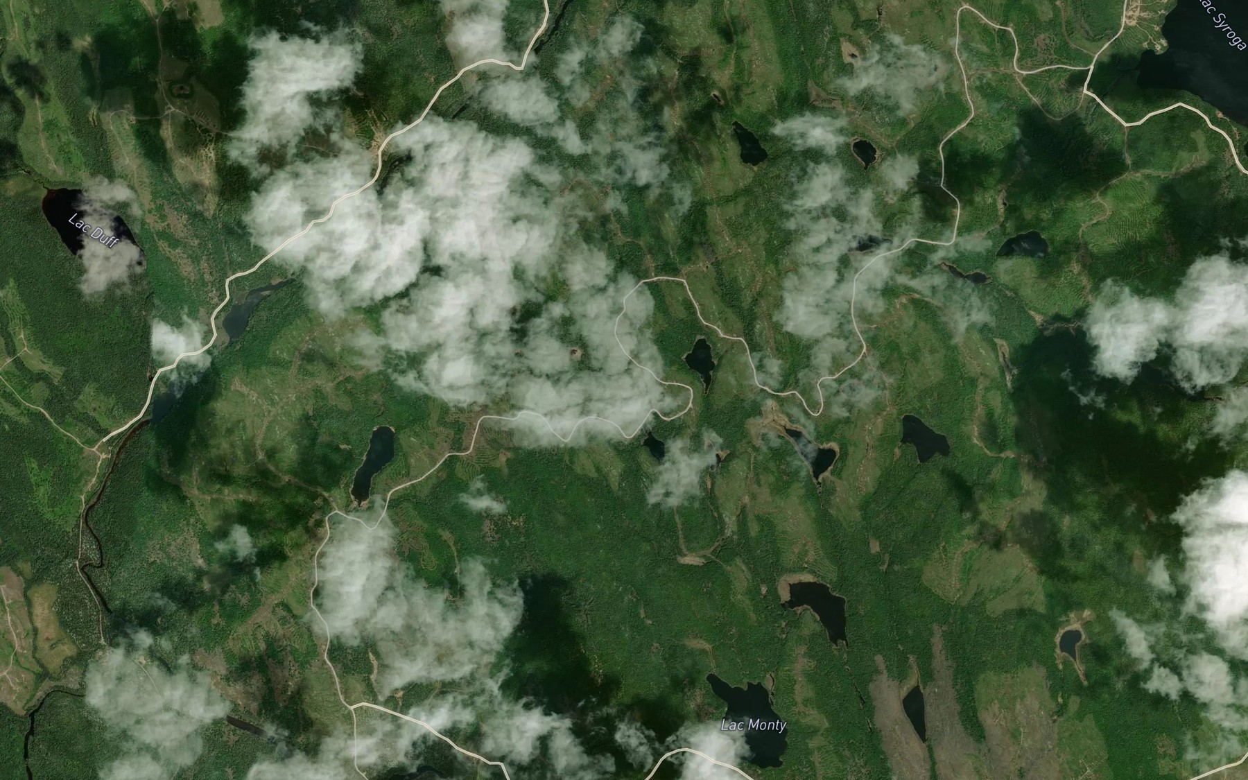 Satellite map of the Lac Crane