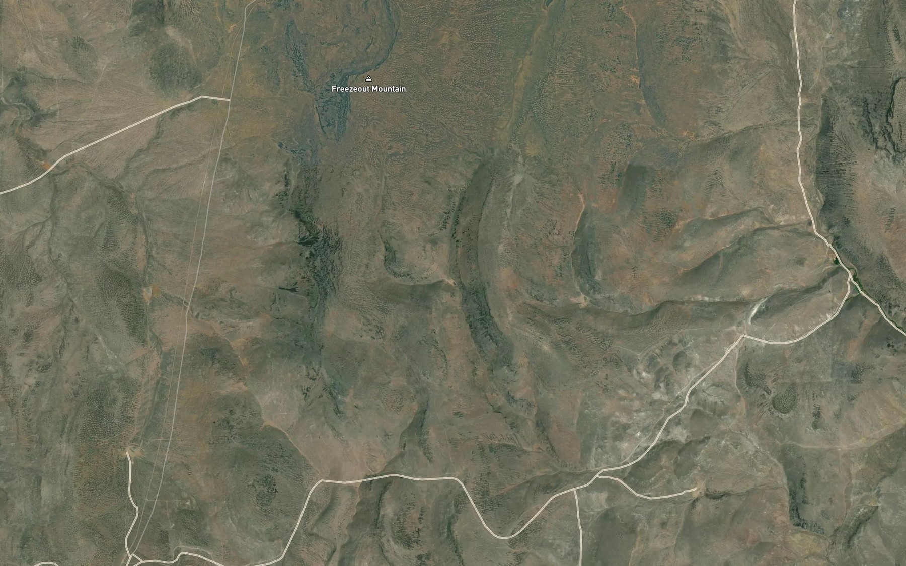 Satellite map of the Upper Sheep Creek Reservoir