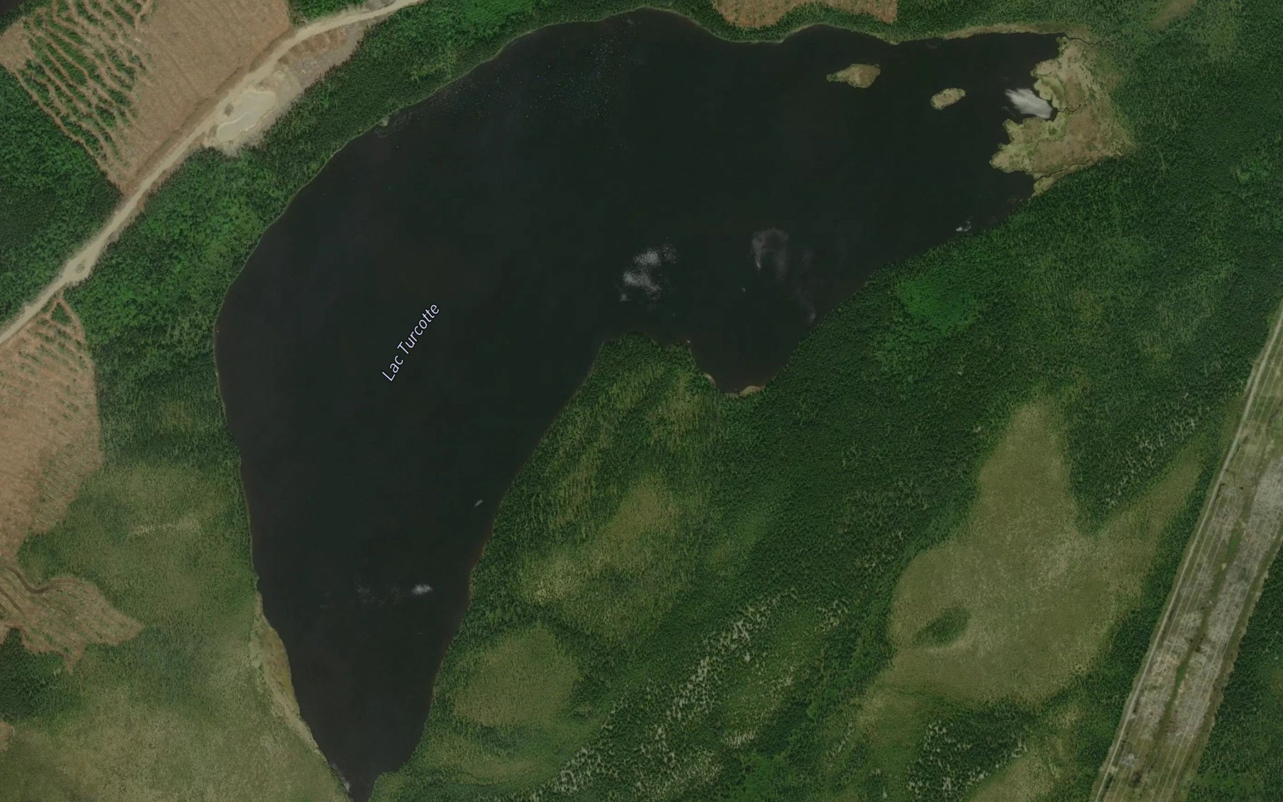 Satellite map of the Lac Turcotte