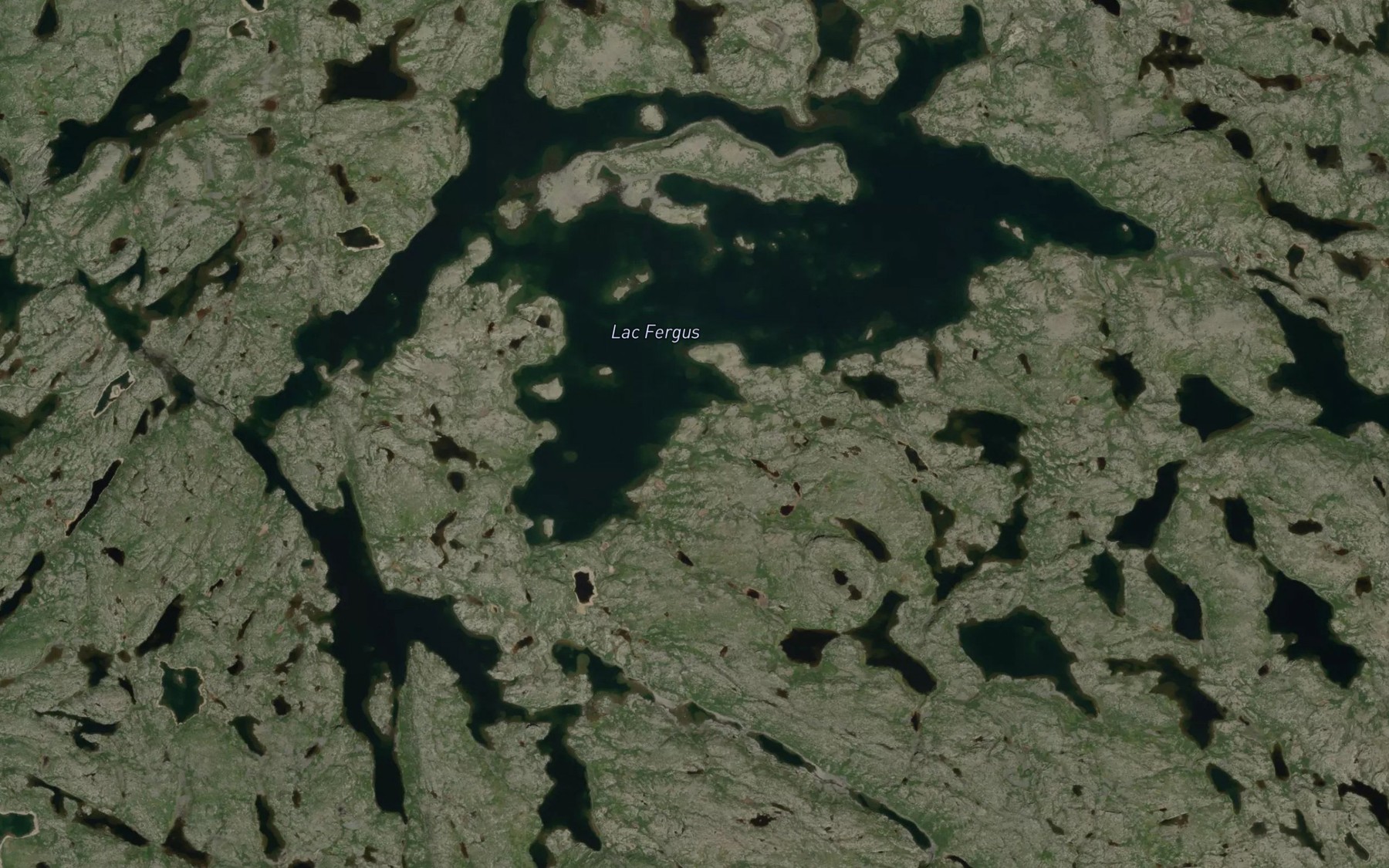 Satellite map of the Lac Fergus