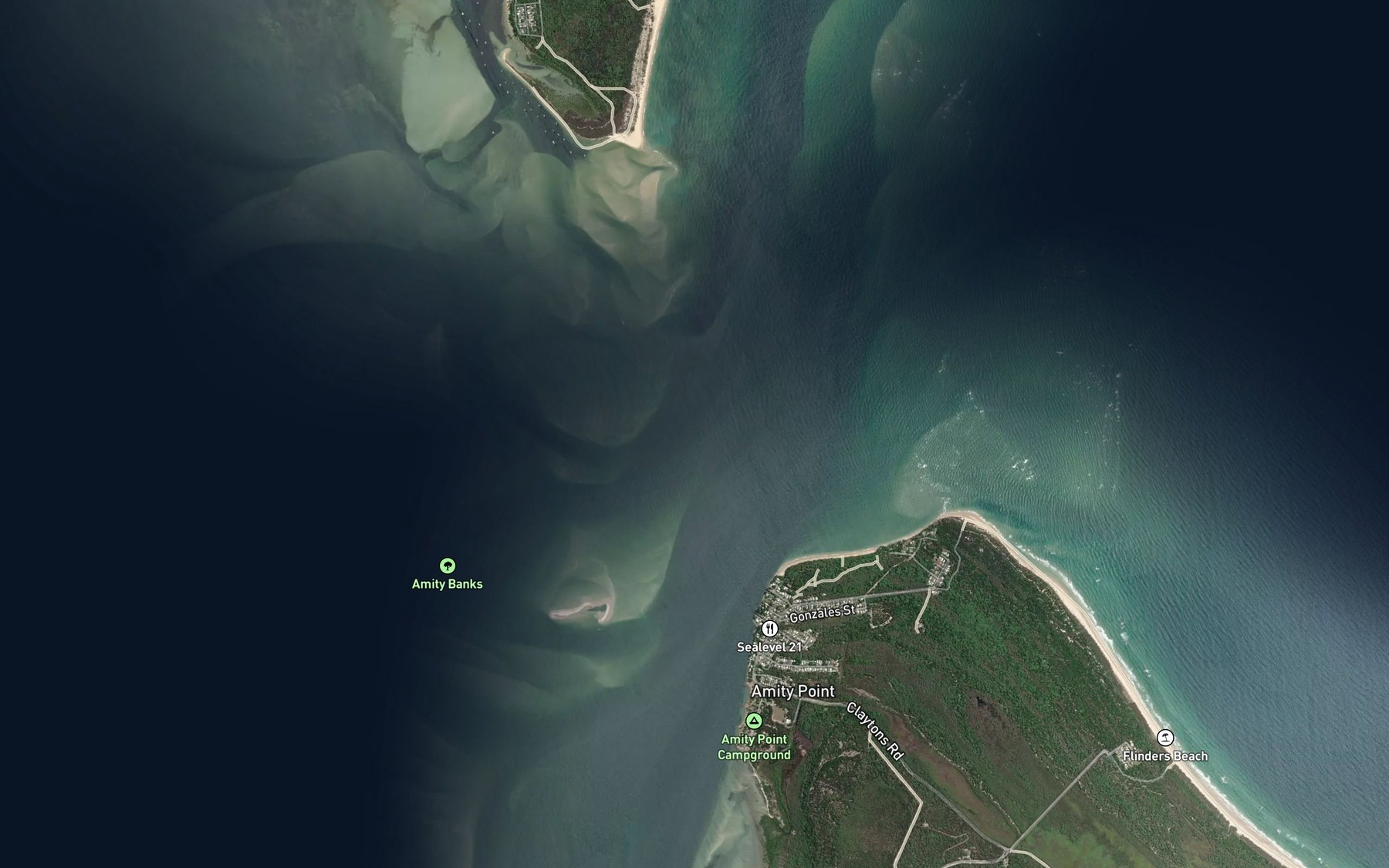 Satellite map of the South Passage