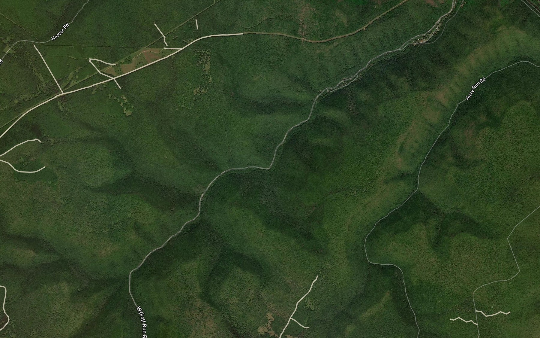Satellite map of the Lower Pine Run