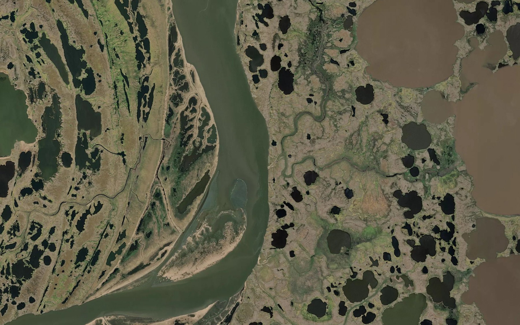 Satellite map of the Monrak River