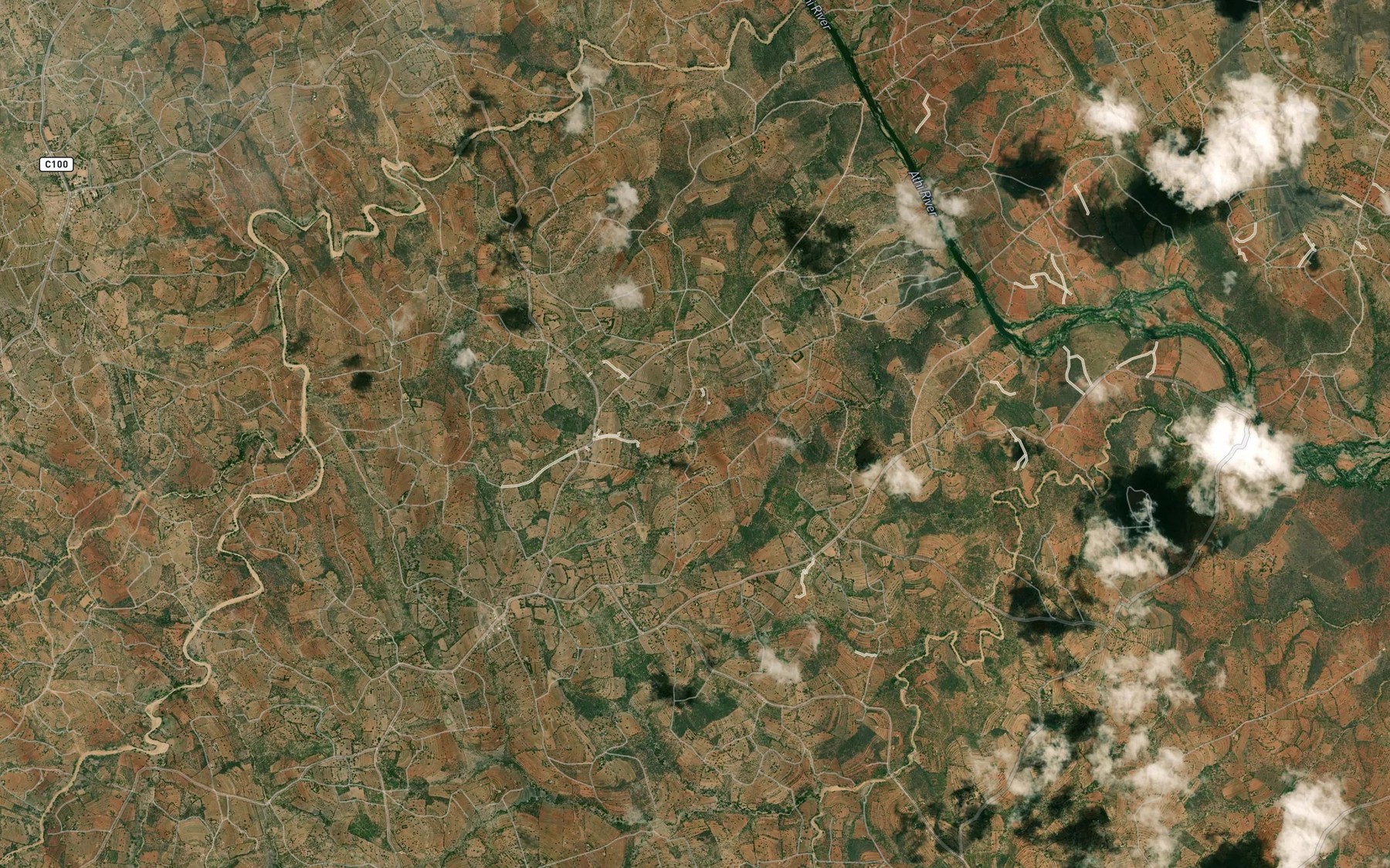 Satellite map of the Kwangie Dam