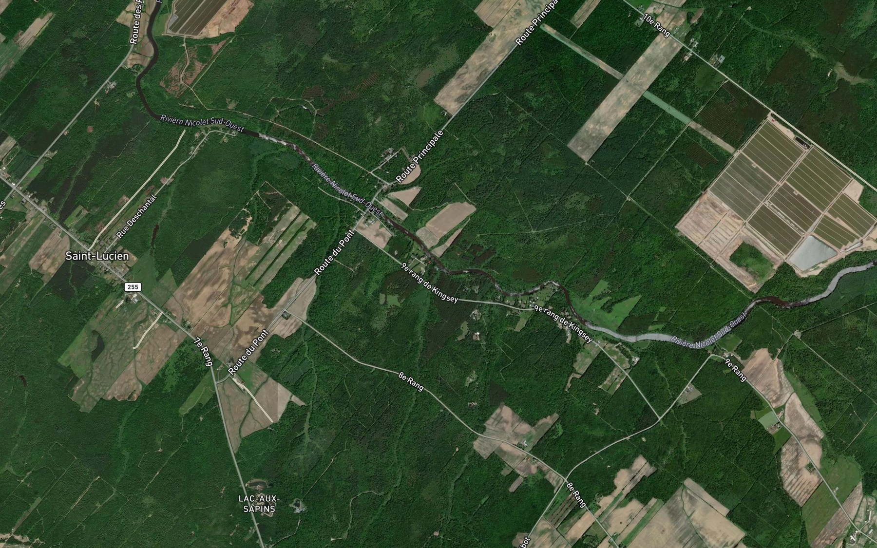 Satellite map of the Cours d'eau Fontaine