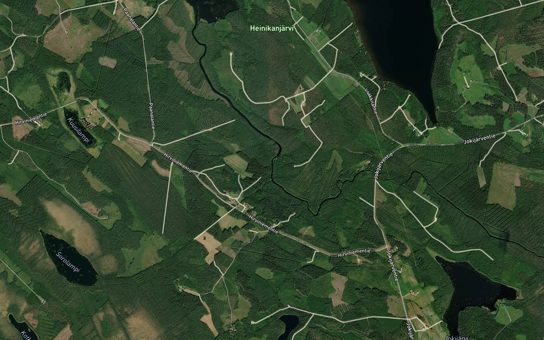 Satellite map of the Vanhakoski