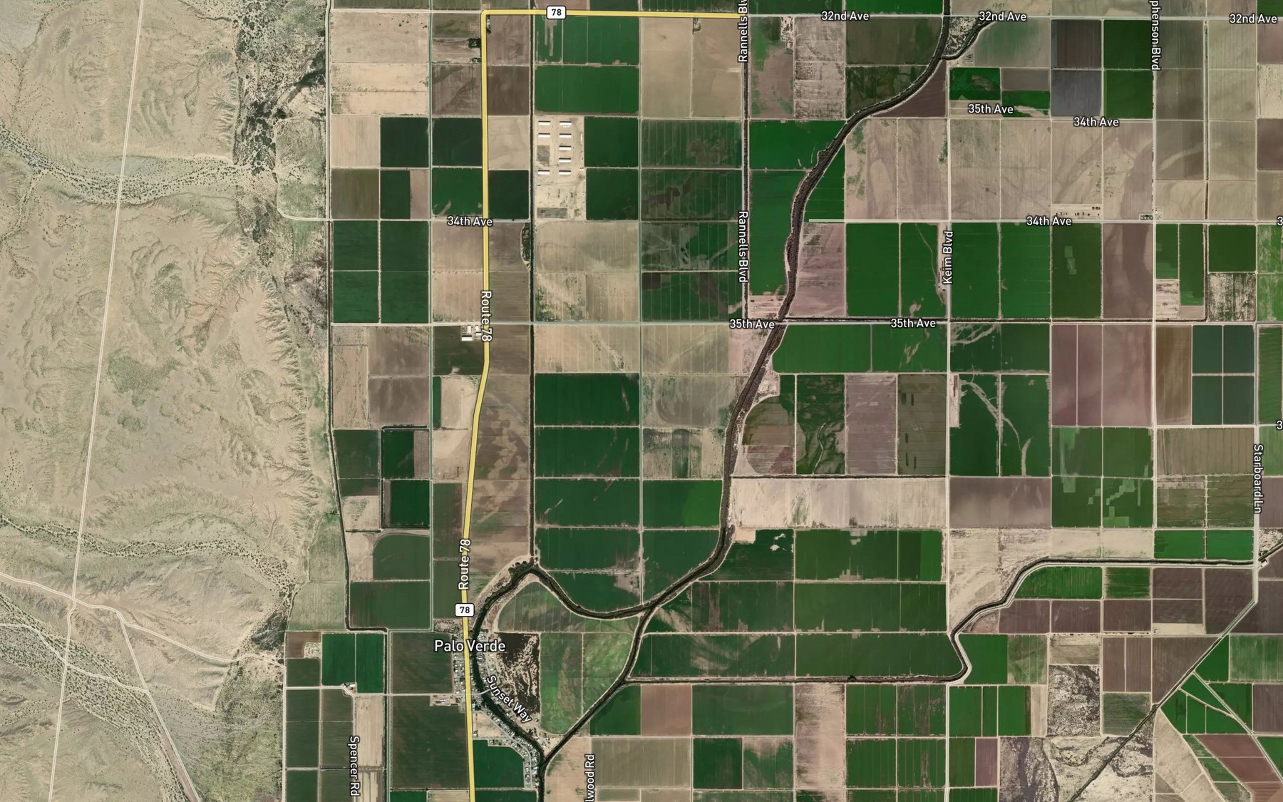 Satellite map of the C-03-10 Canal