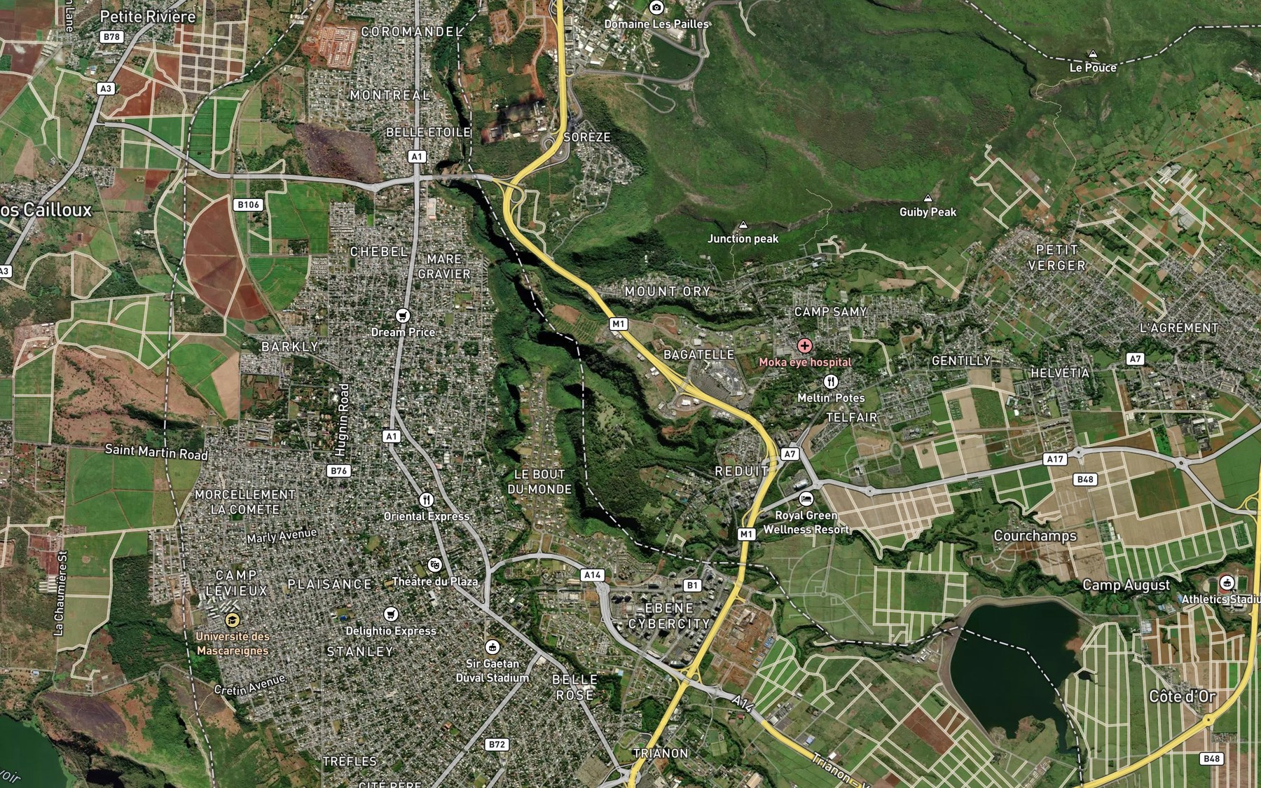 Satellite map of the Feeder Bois Cheri
