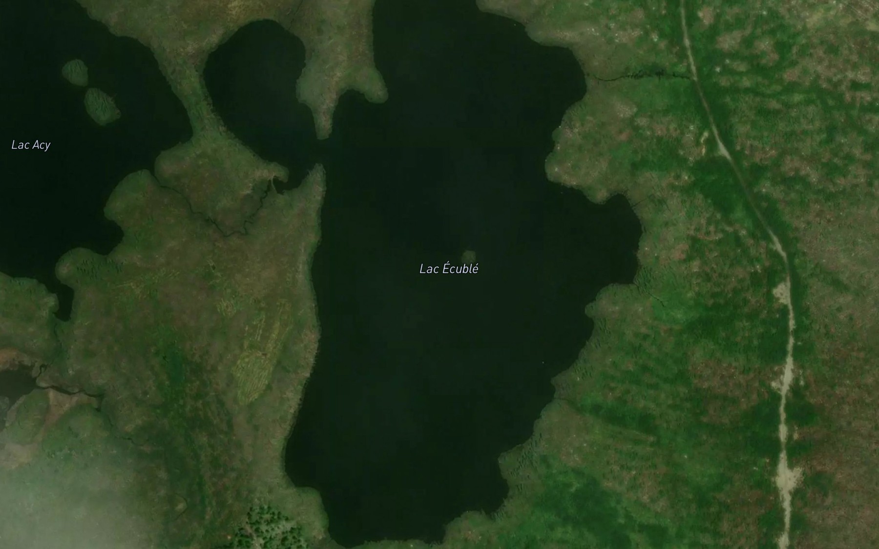 Satellite map of the Lac Ecuble