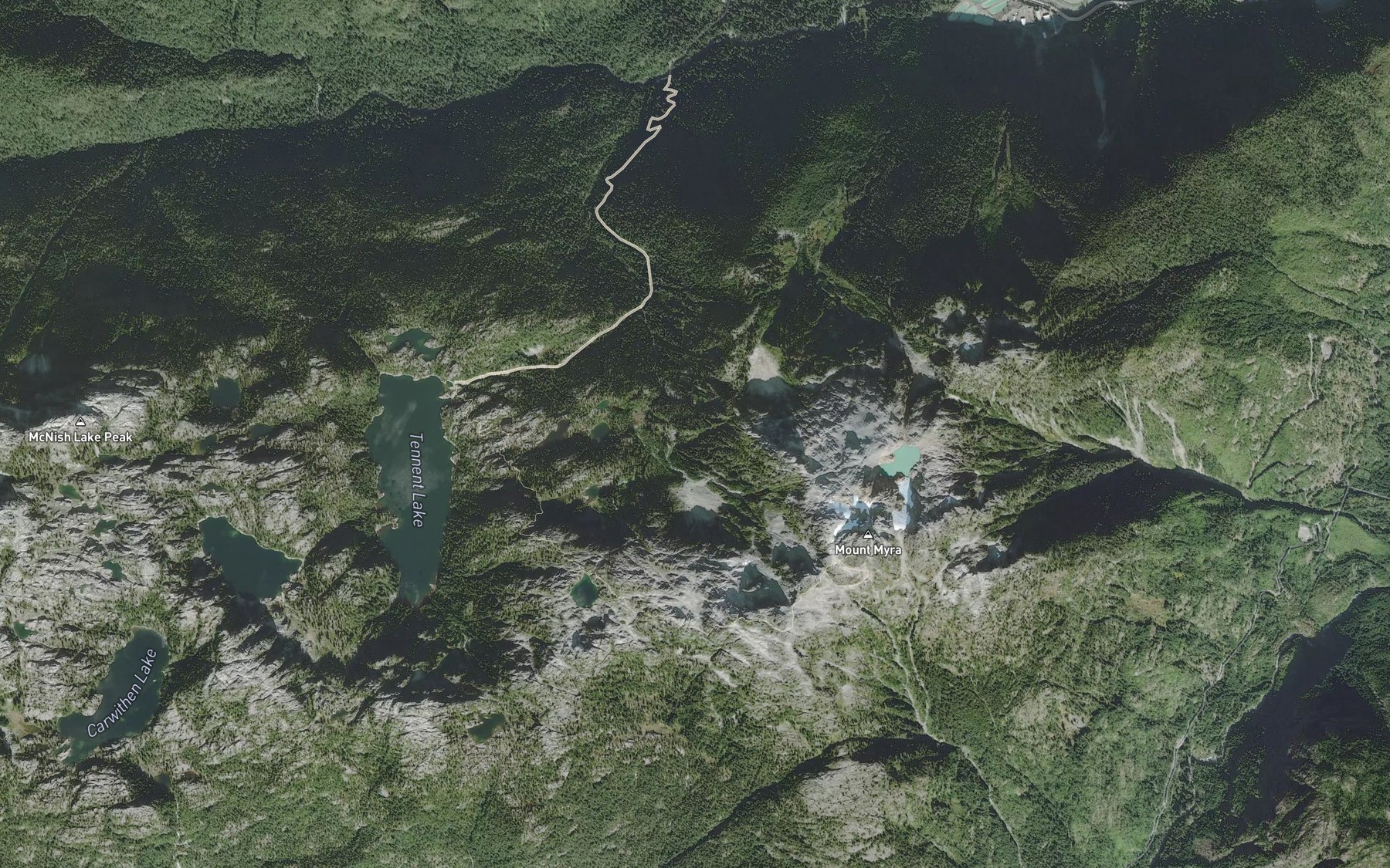 Satellite map of the East Tennent Creek