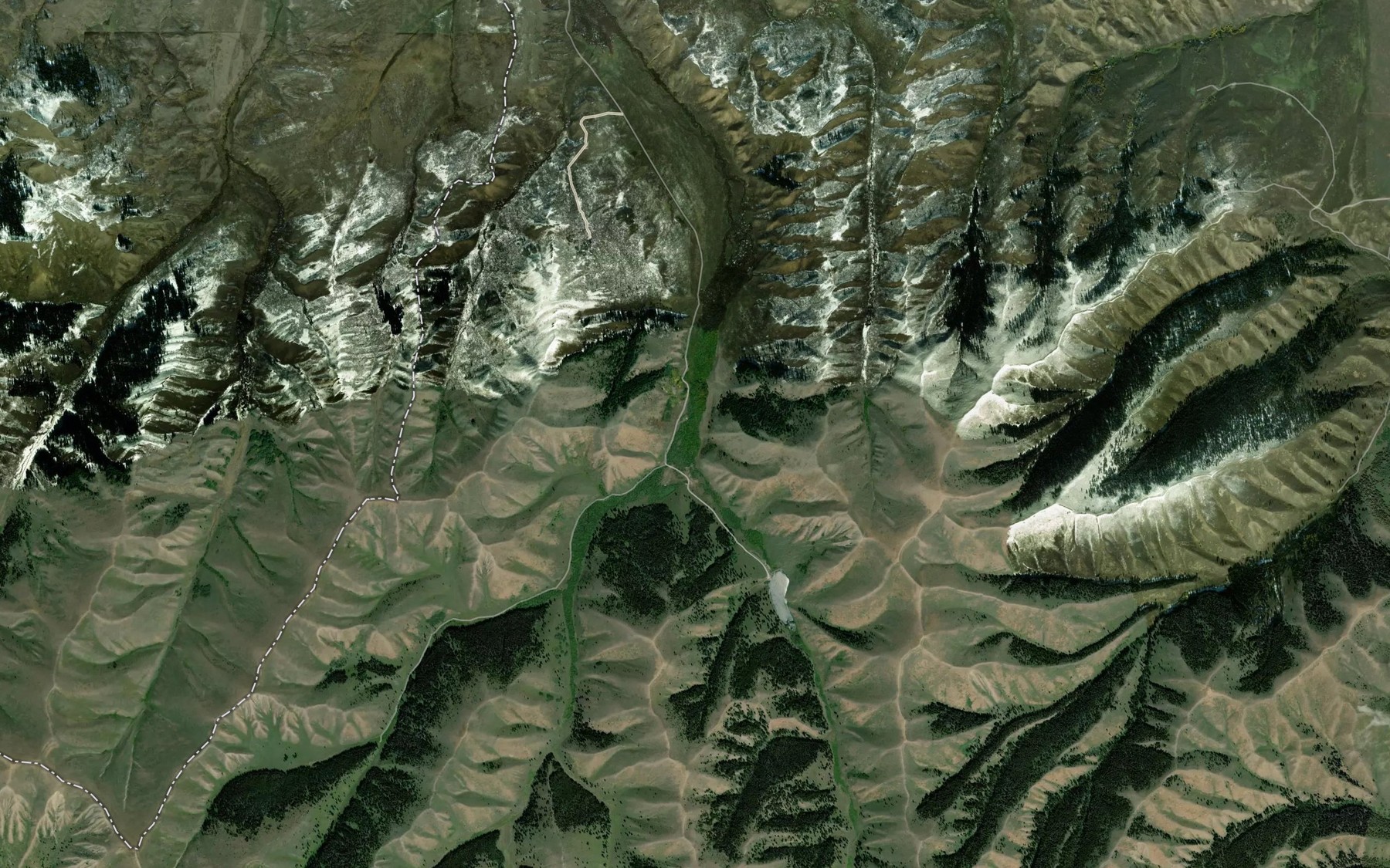 Satellite map of the East Modoc Creek