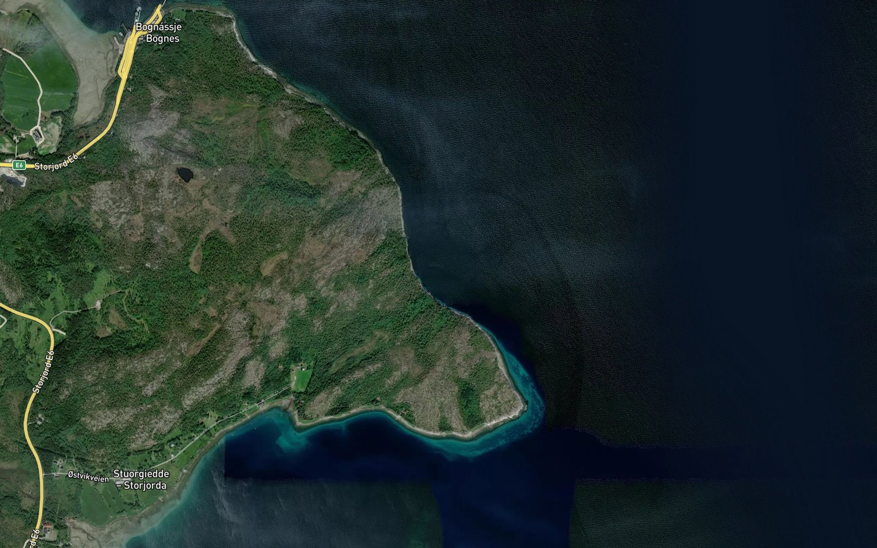 Satellite map of the Brattbergvika