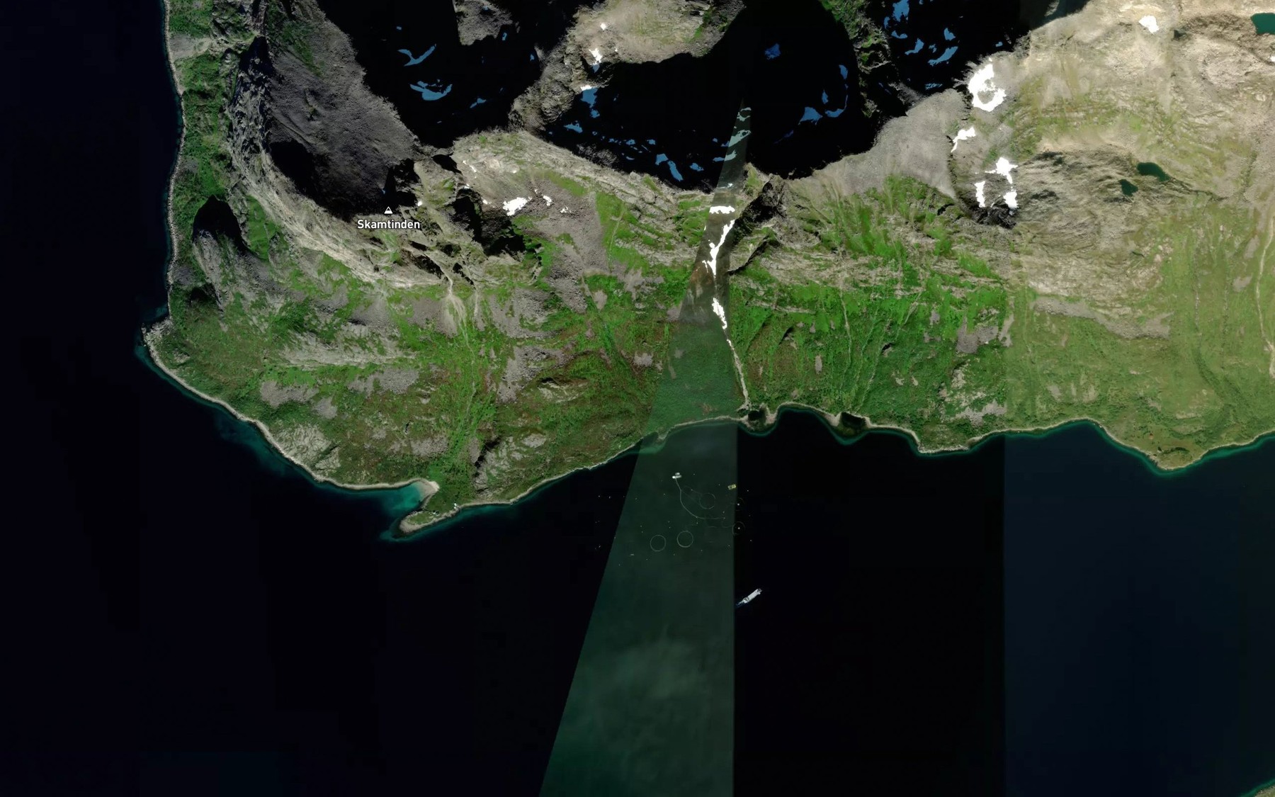 Satellite map of the Klokkarelva