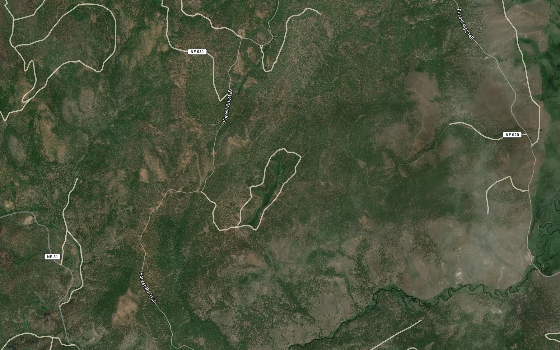Satellite map of the Craddock Spring