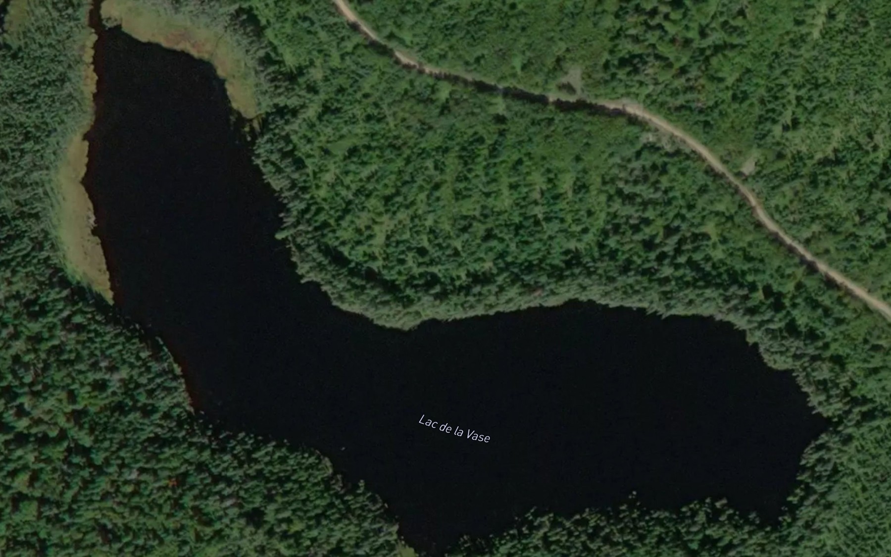 Satellite map of the Lac de la Vase