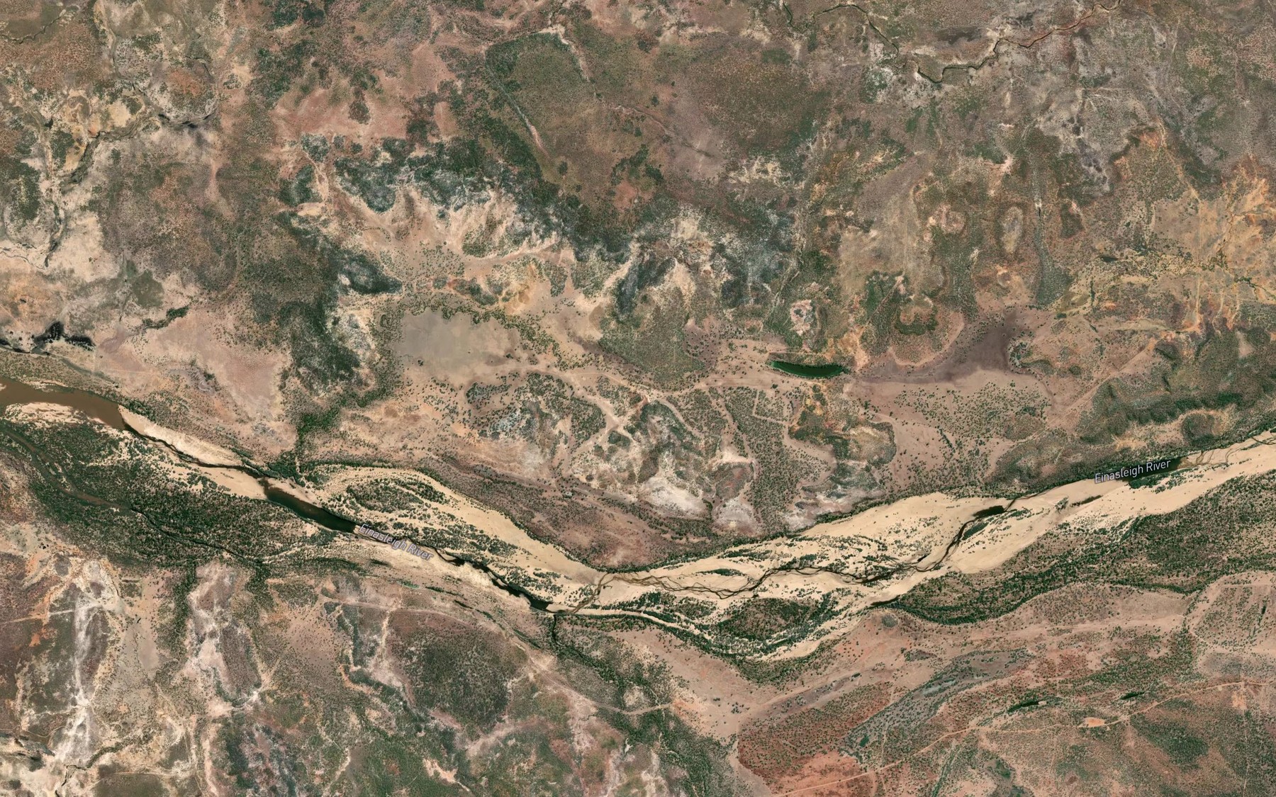 Satellite map of the Albert Nyanza Lagoon
