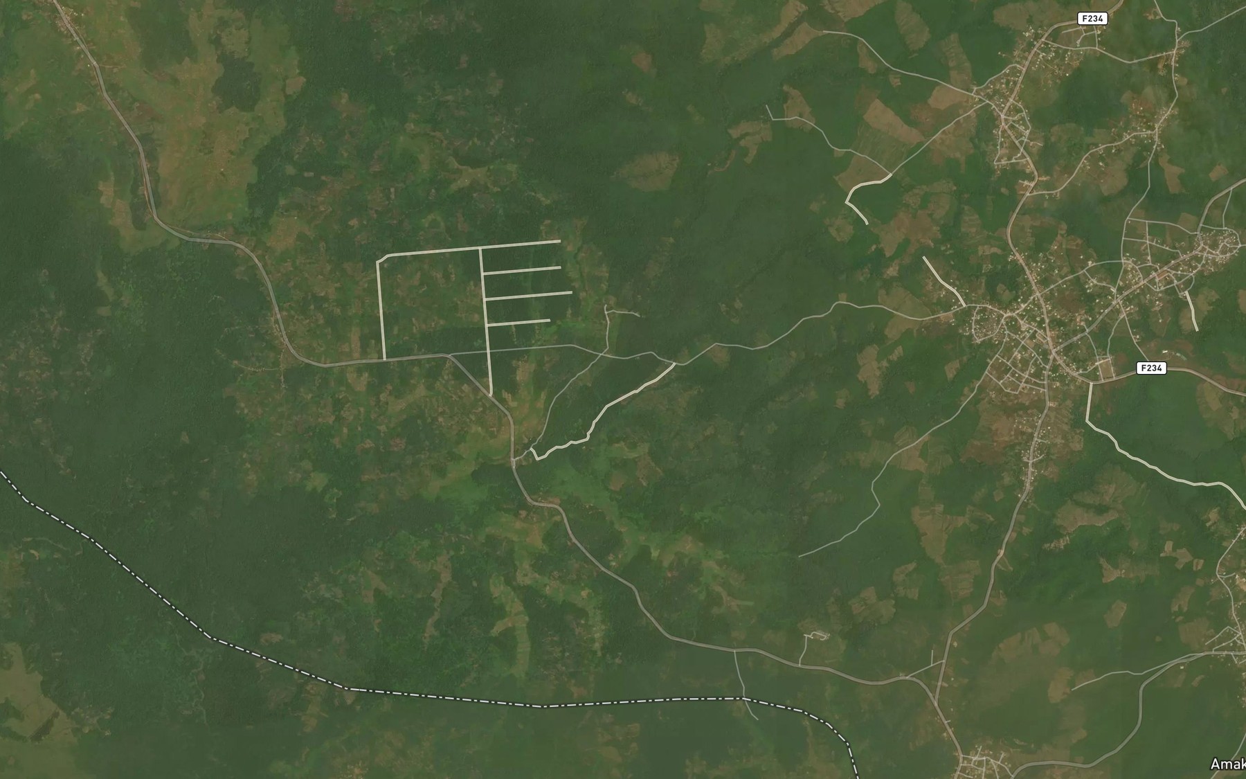 Satellite map of the River Awka