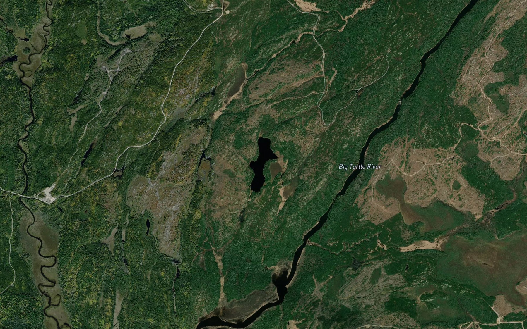 Satellite map of the Tibbetts Lake