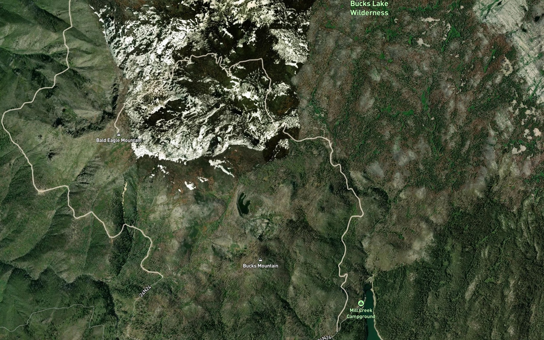 Satellite map of the Dry Lake