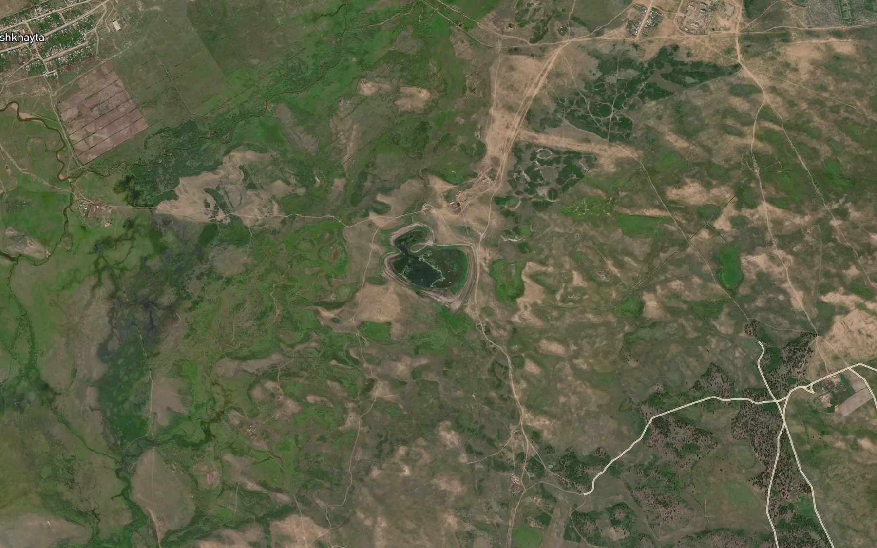 Satellite map of the Ozero Khulentuy