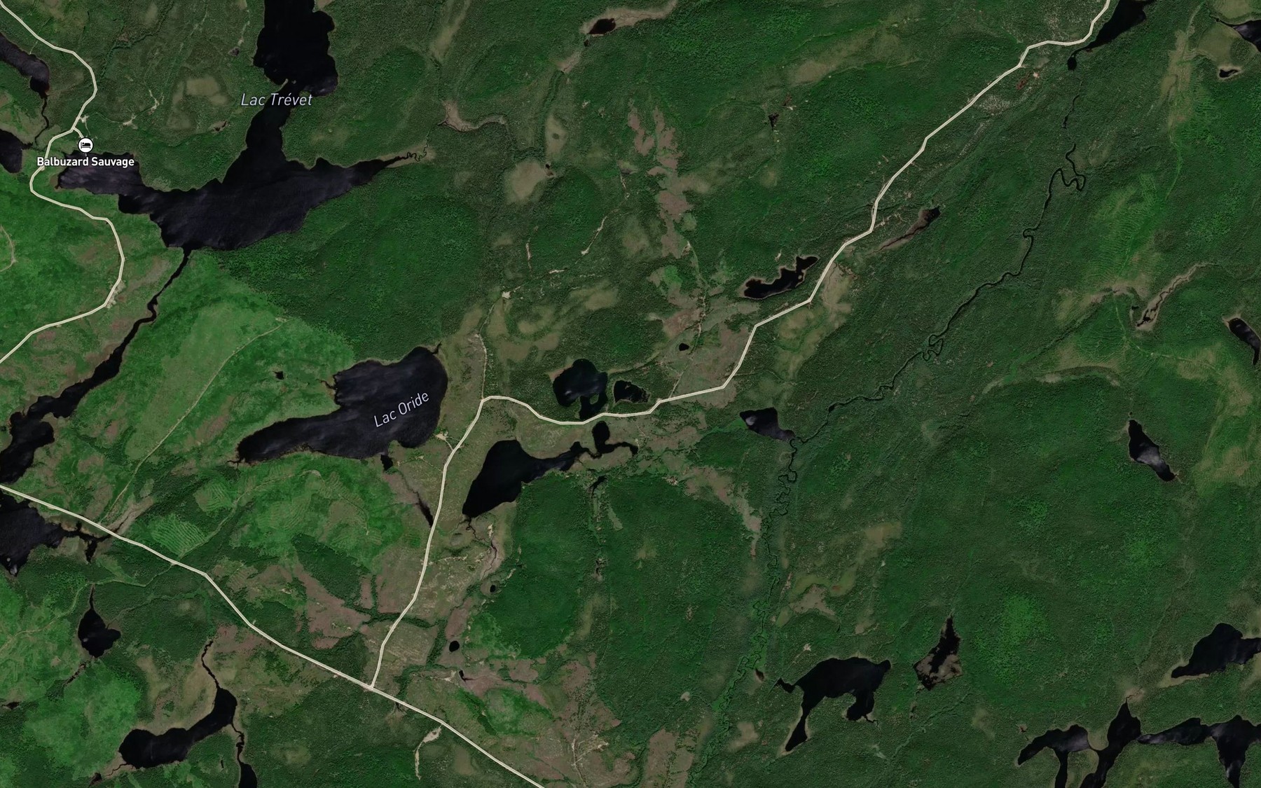 Satellite map of the Lac Shirley