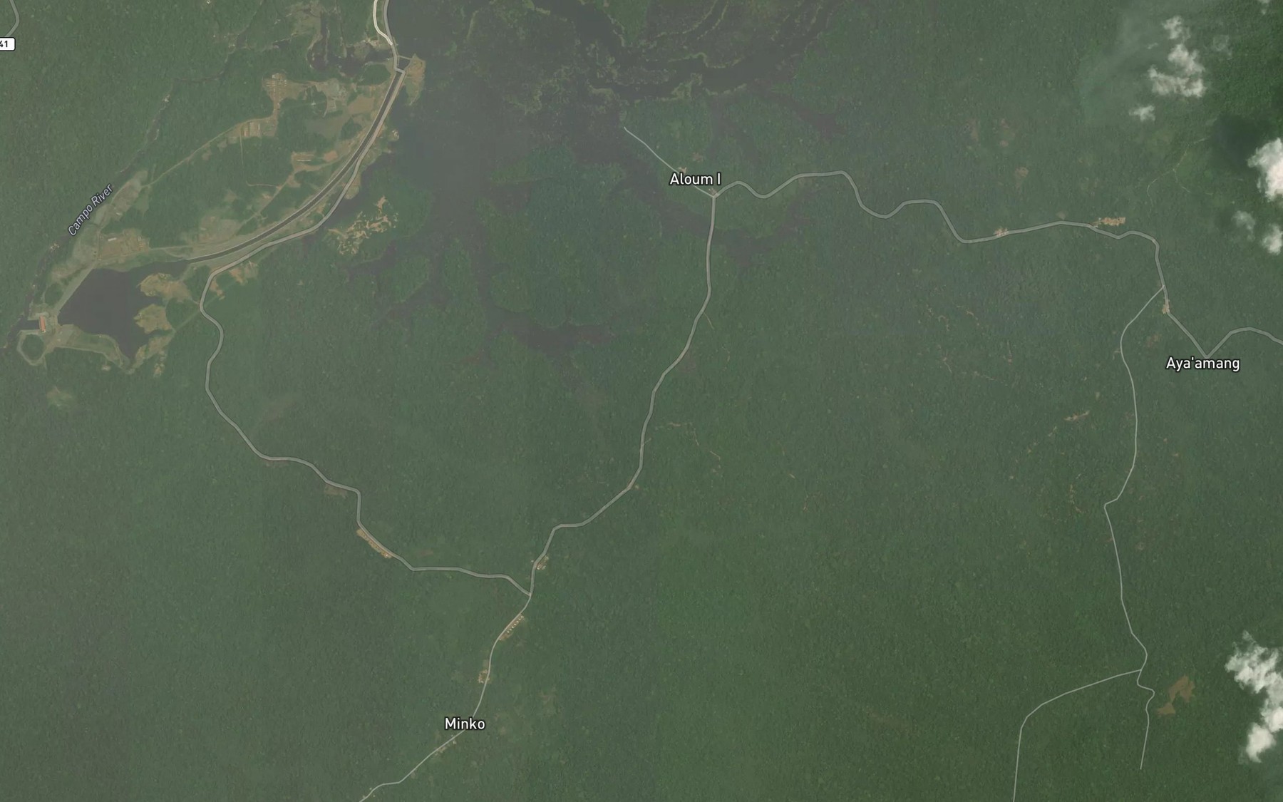 Satellite map of the Nkot