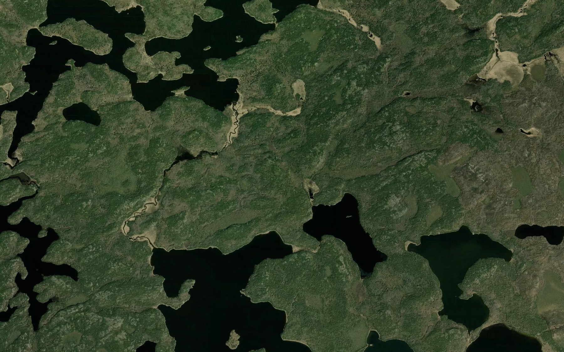 Satellite map of the Oga River
