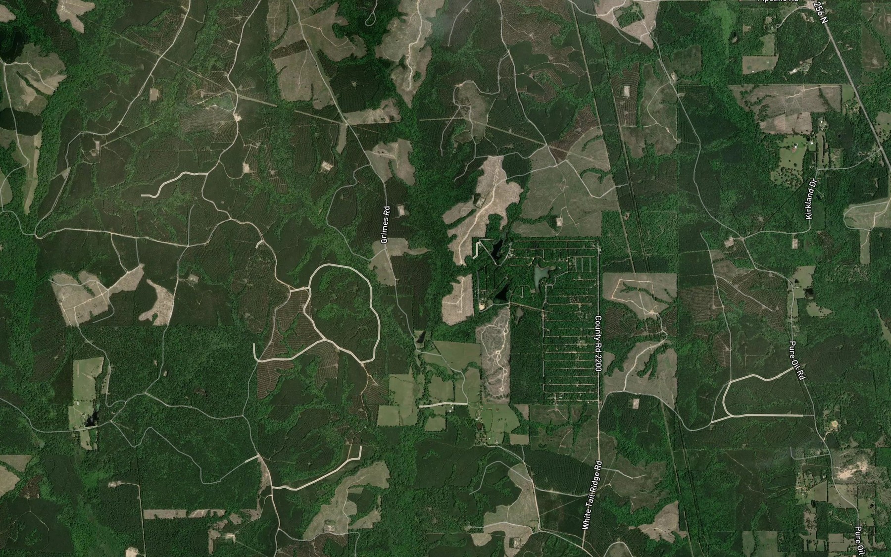 Satellite map of the Pigpen Branch