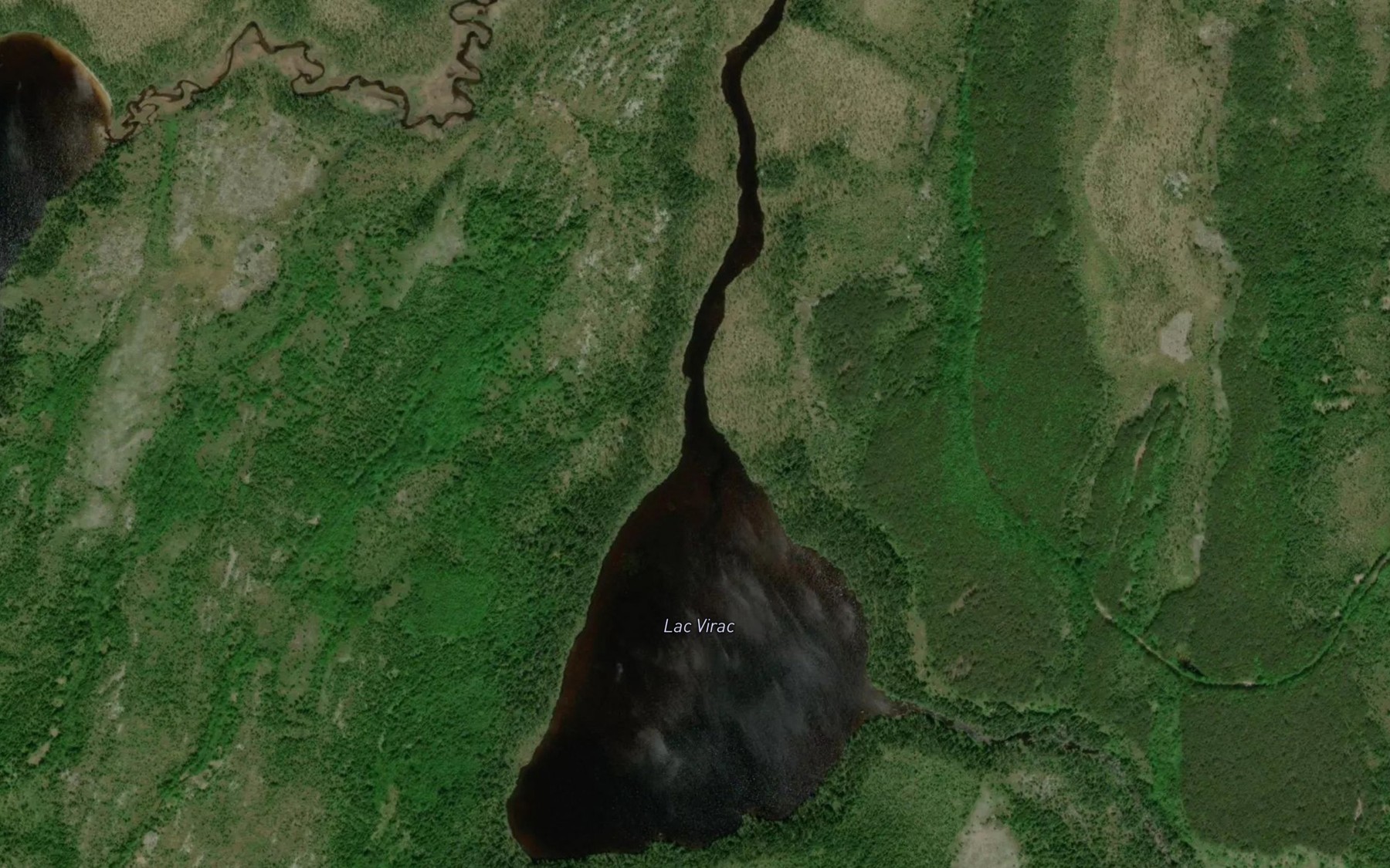 Satellite map of the Lac Virac