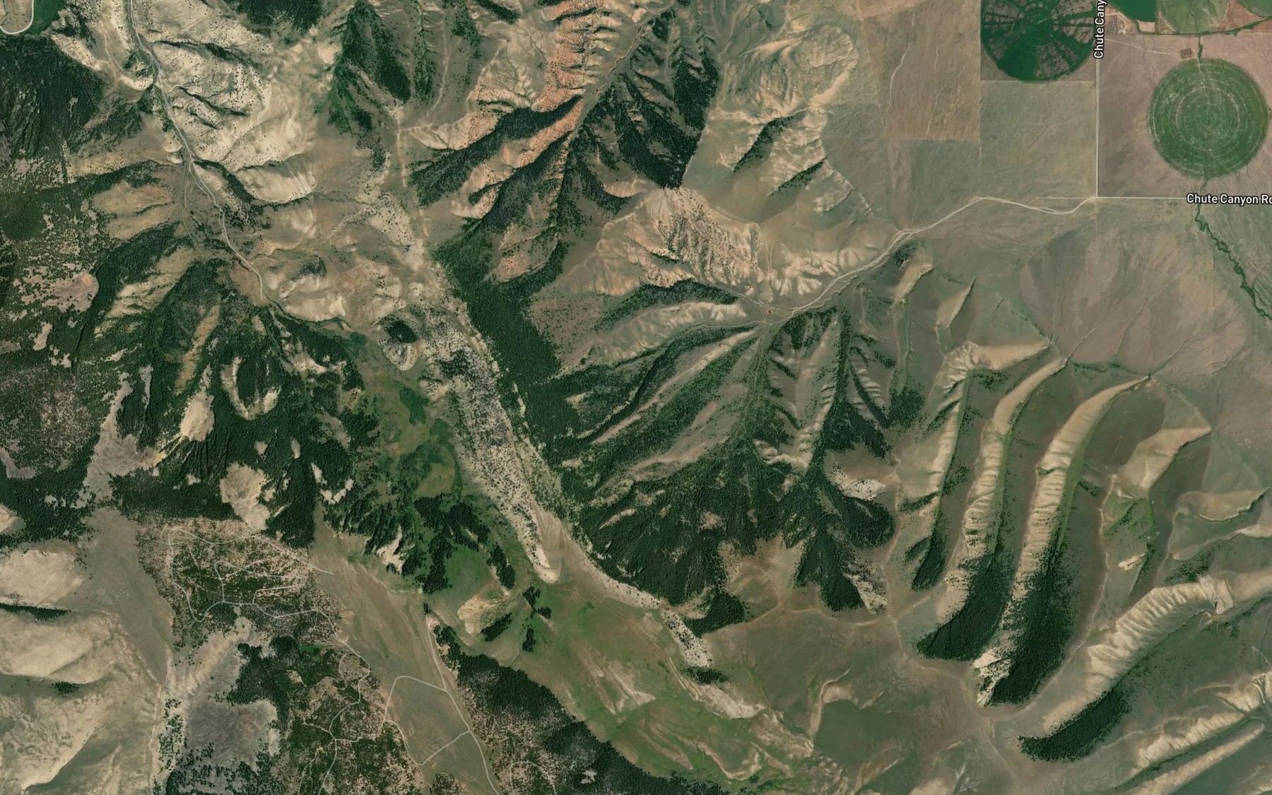 Satellite map of the Keefer Spring