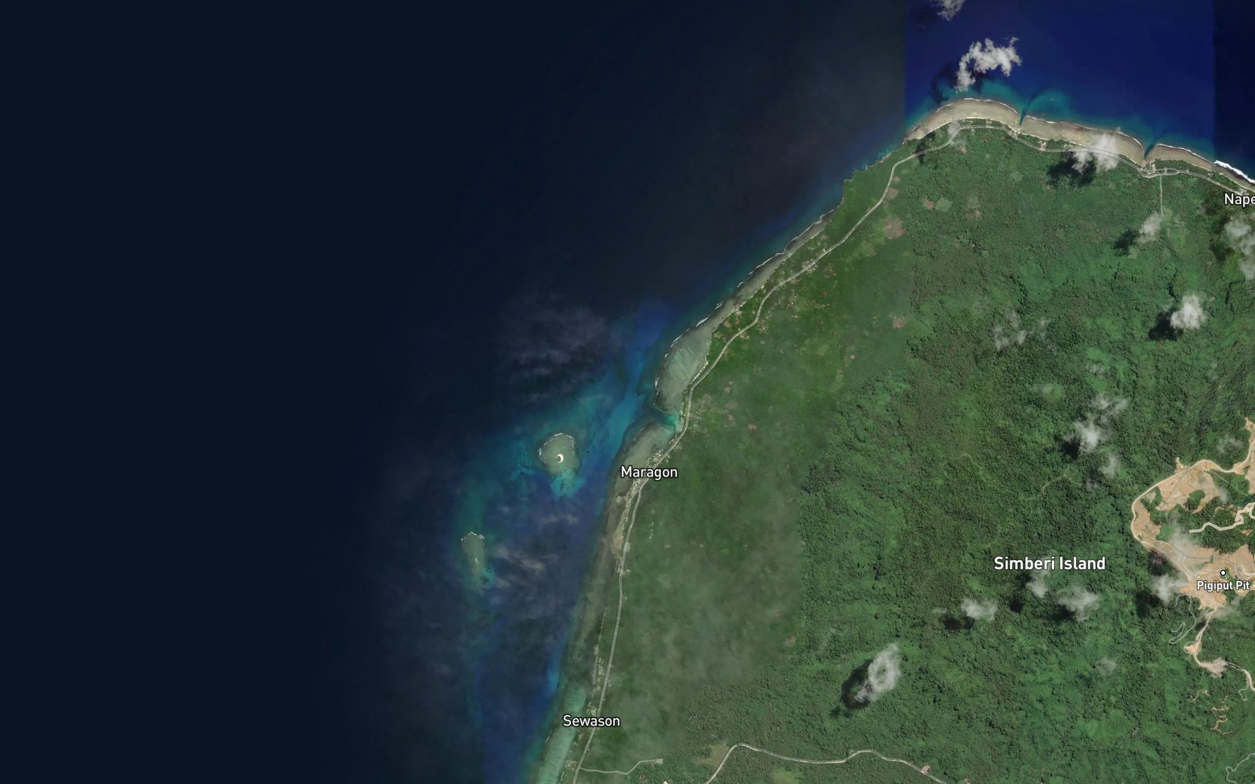Satellite map of the Simitumburt Bay