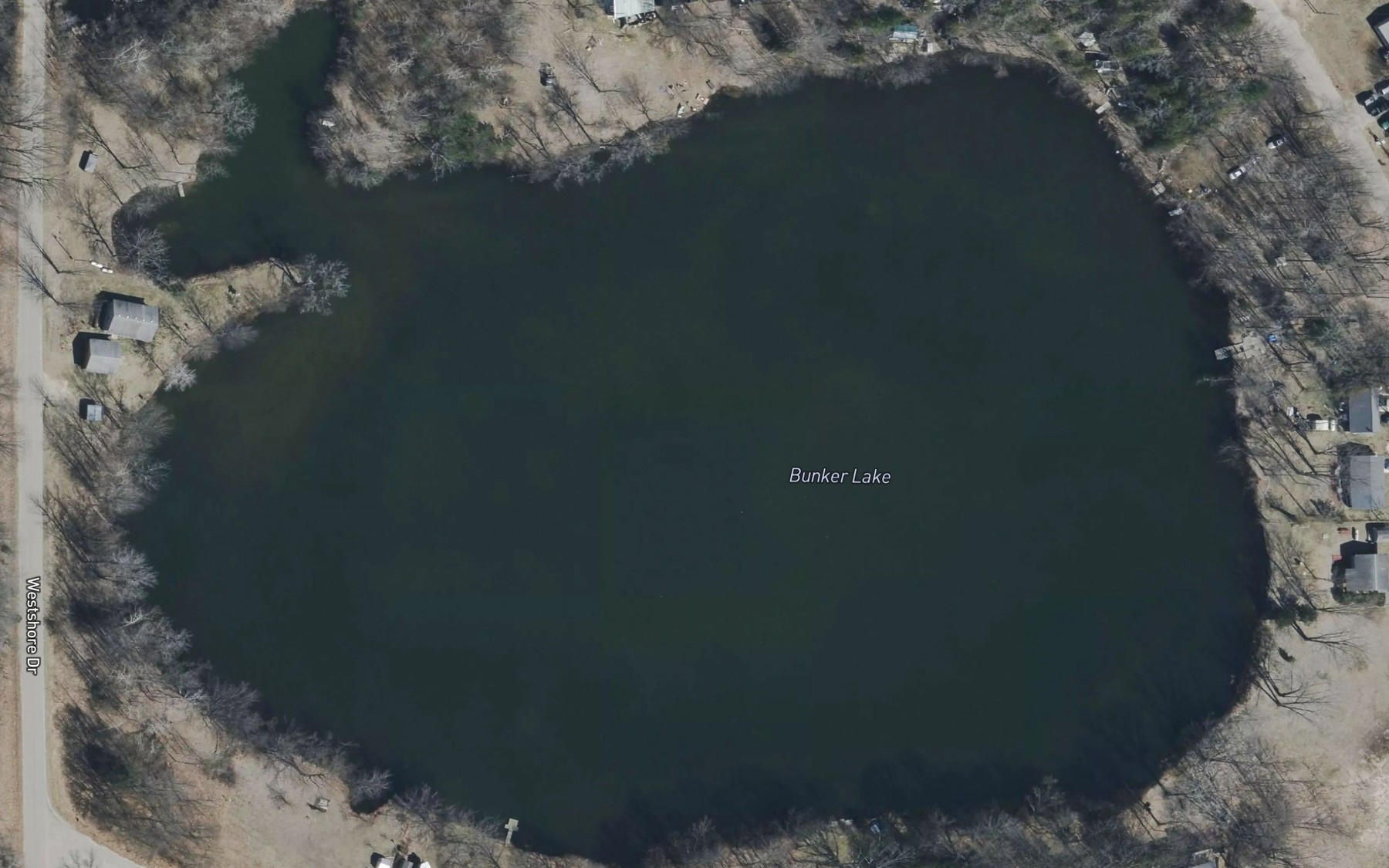 Satellite map of the Bunker Lake