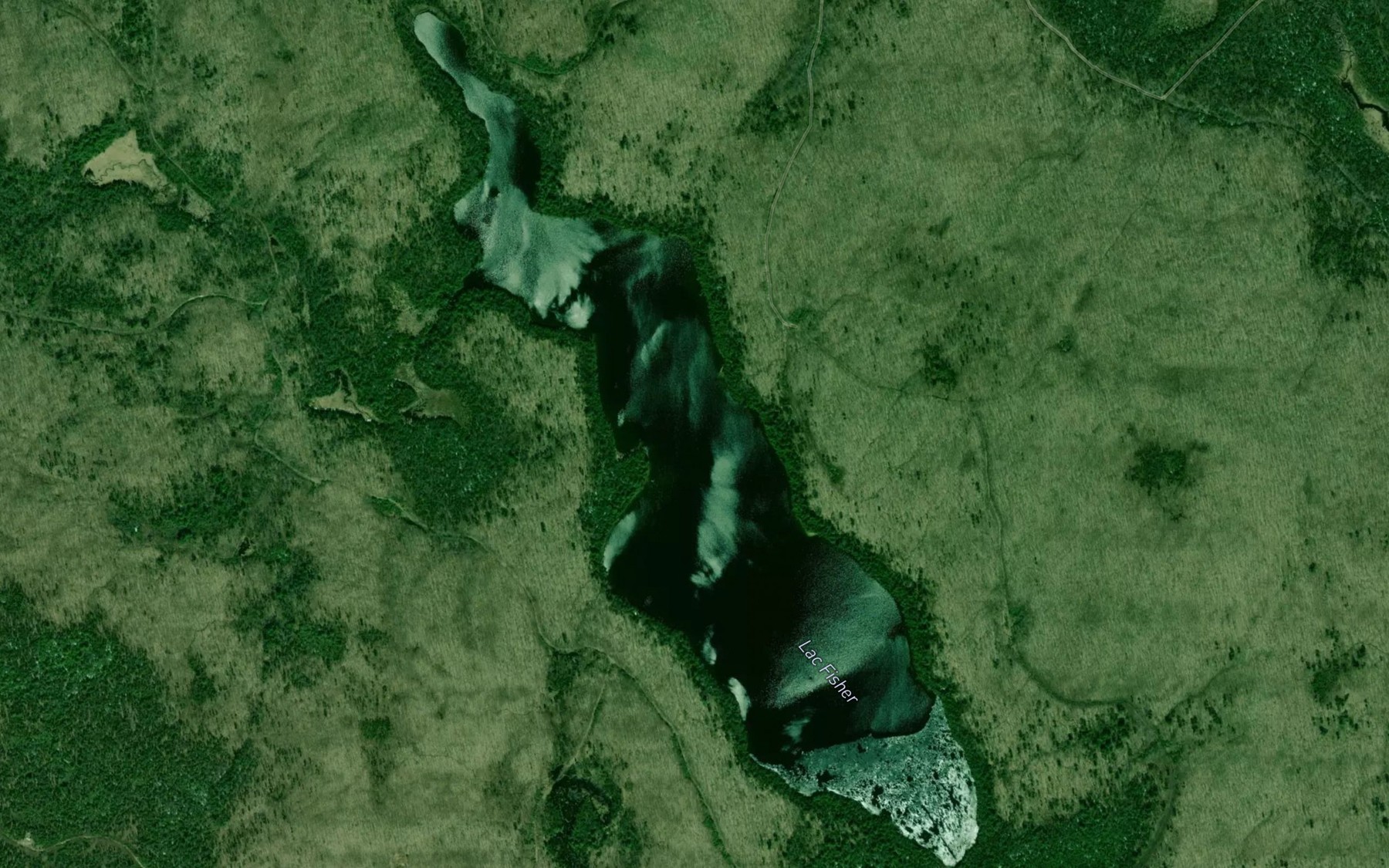 Satellite map of the Lac Fisher