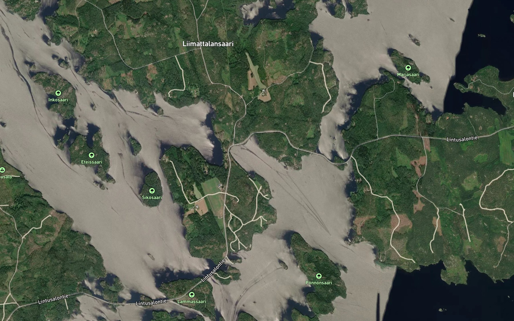 Satellite map of the Taipaleenlahti