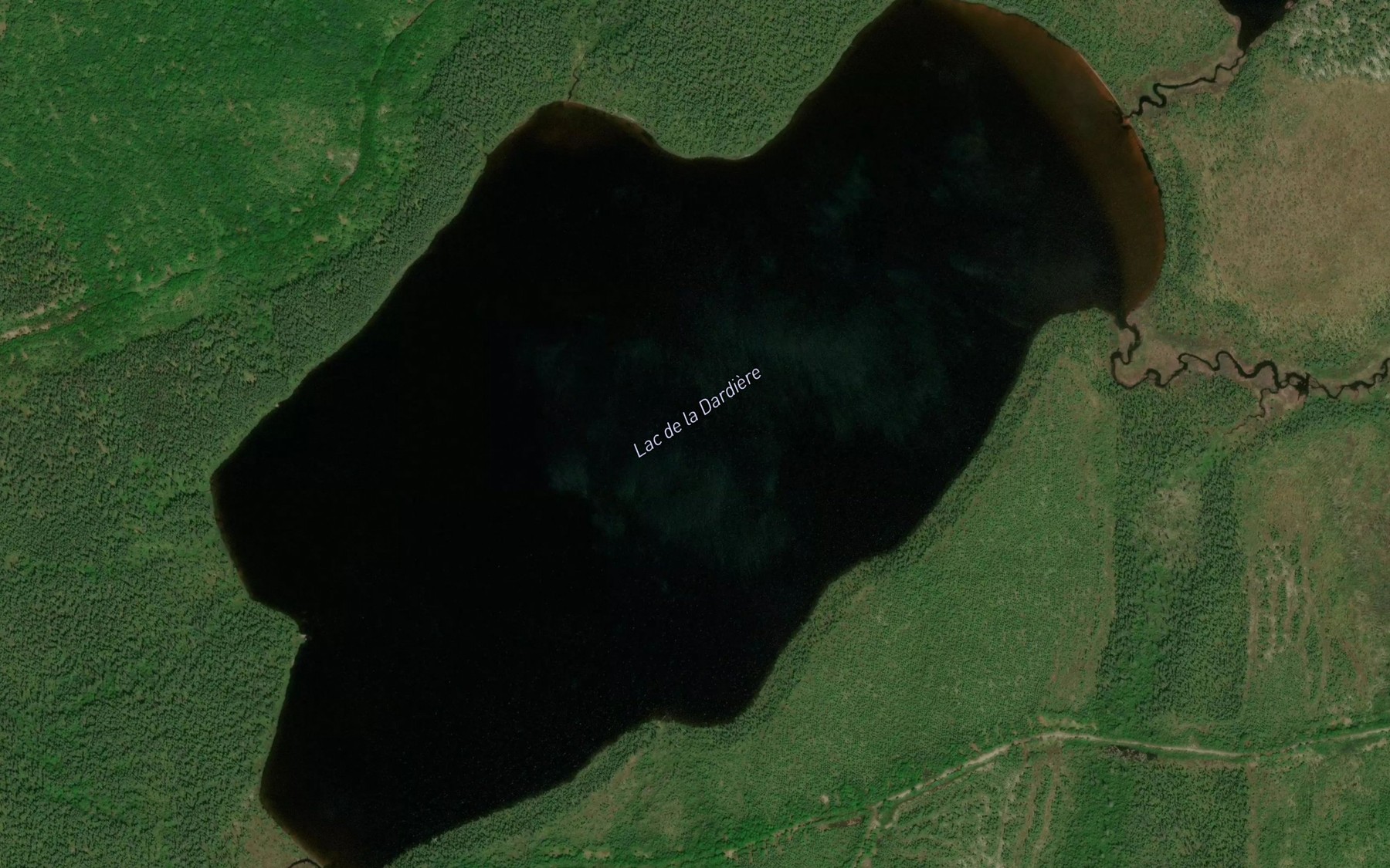 Satellite map of the Lac de la Dardiere