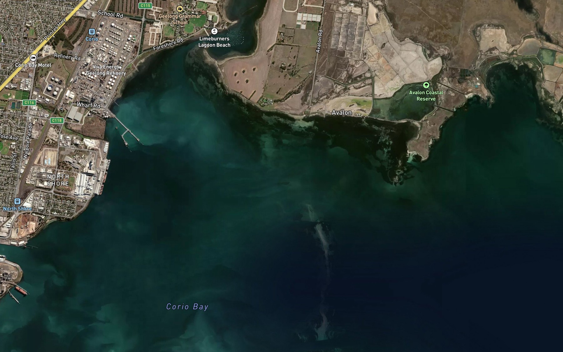 Satellite map of the North Channel