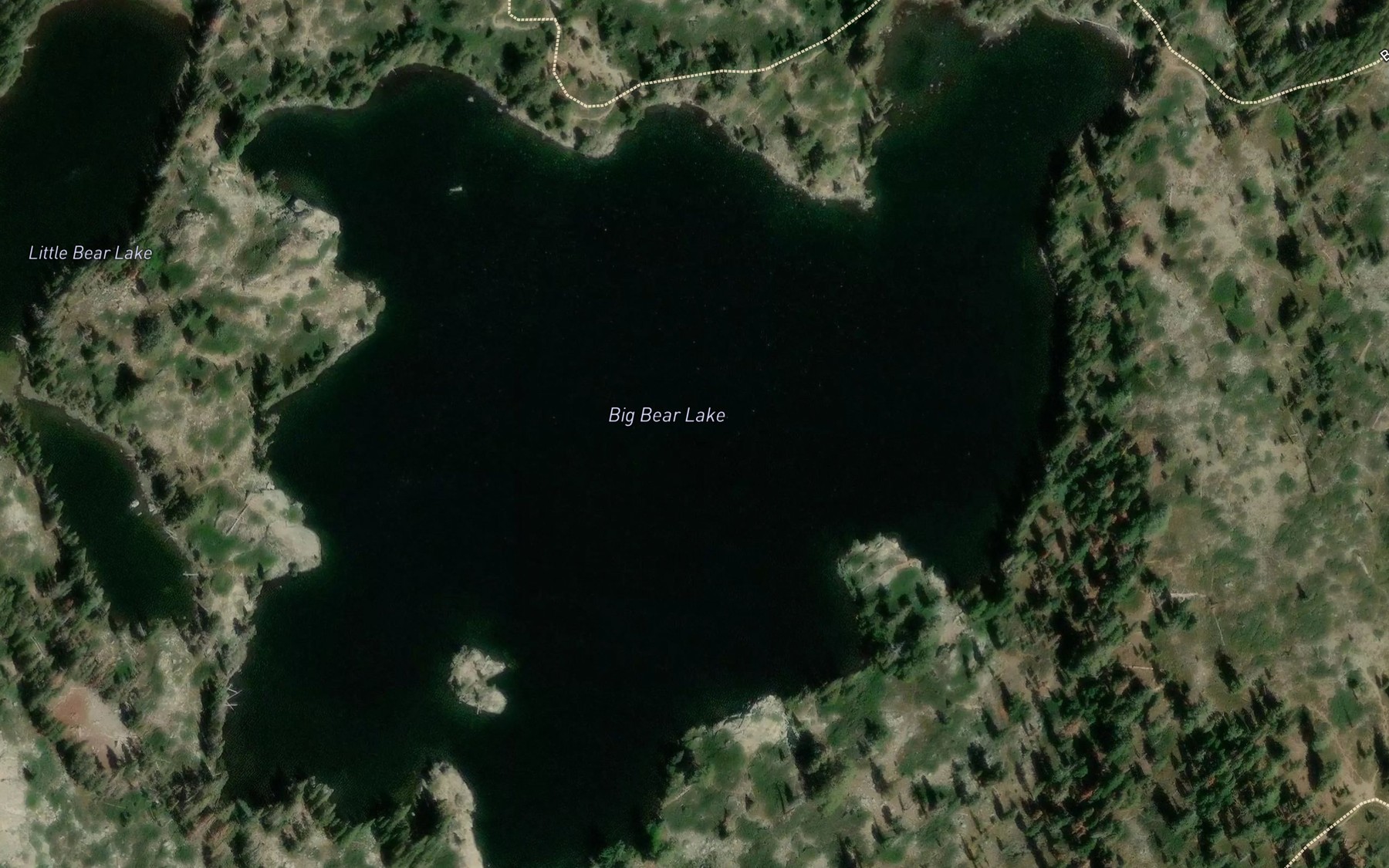 Satellite map of the Big Bear Lake