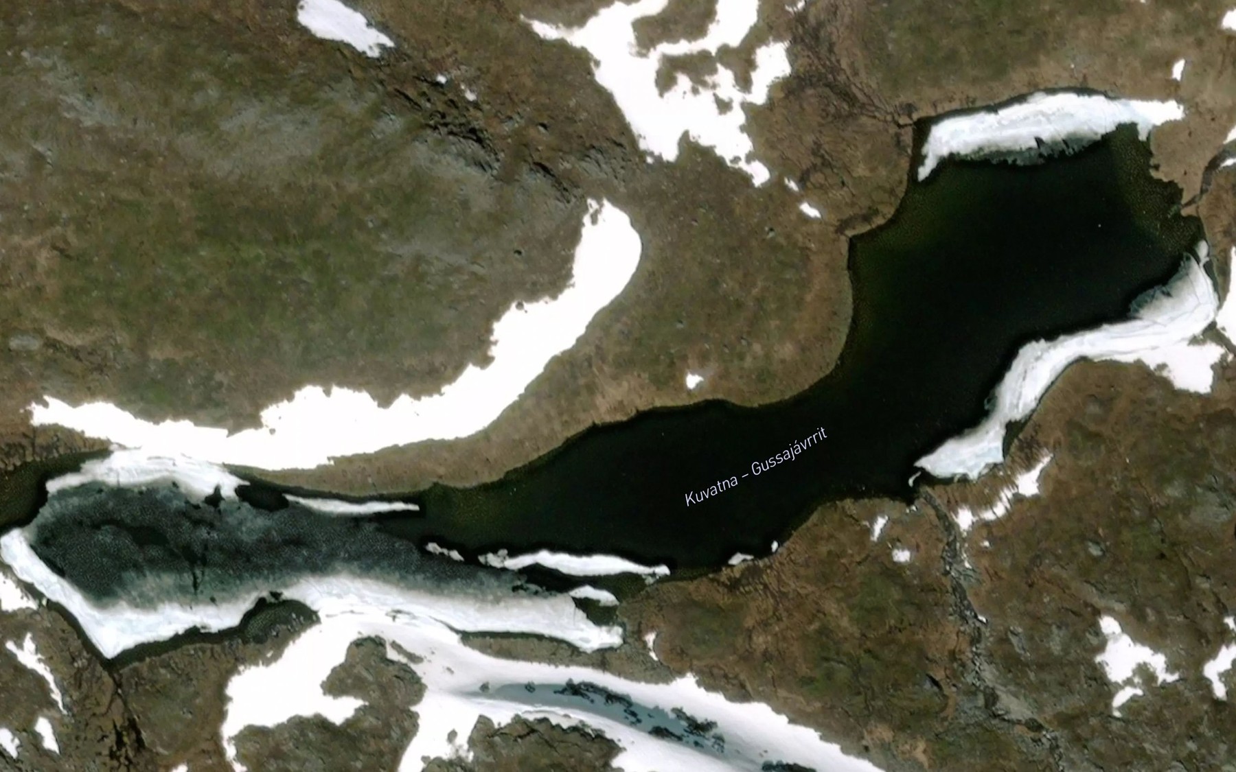Satellite map of the Gussajavrit